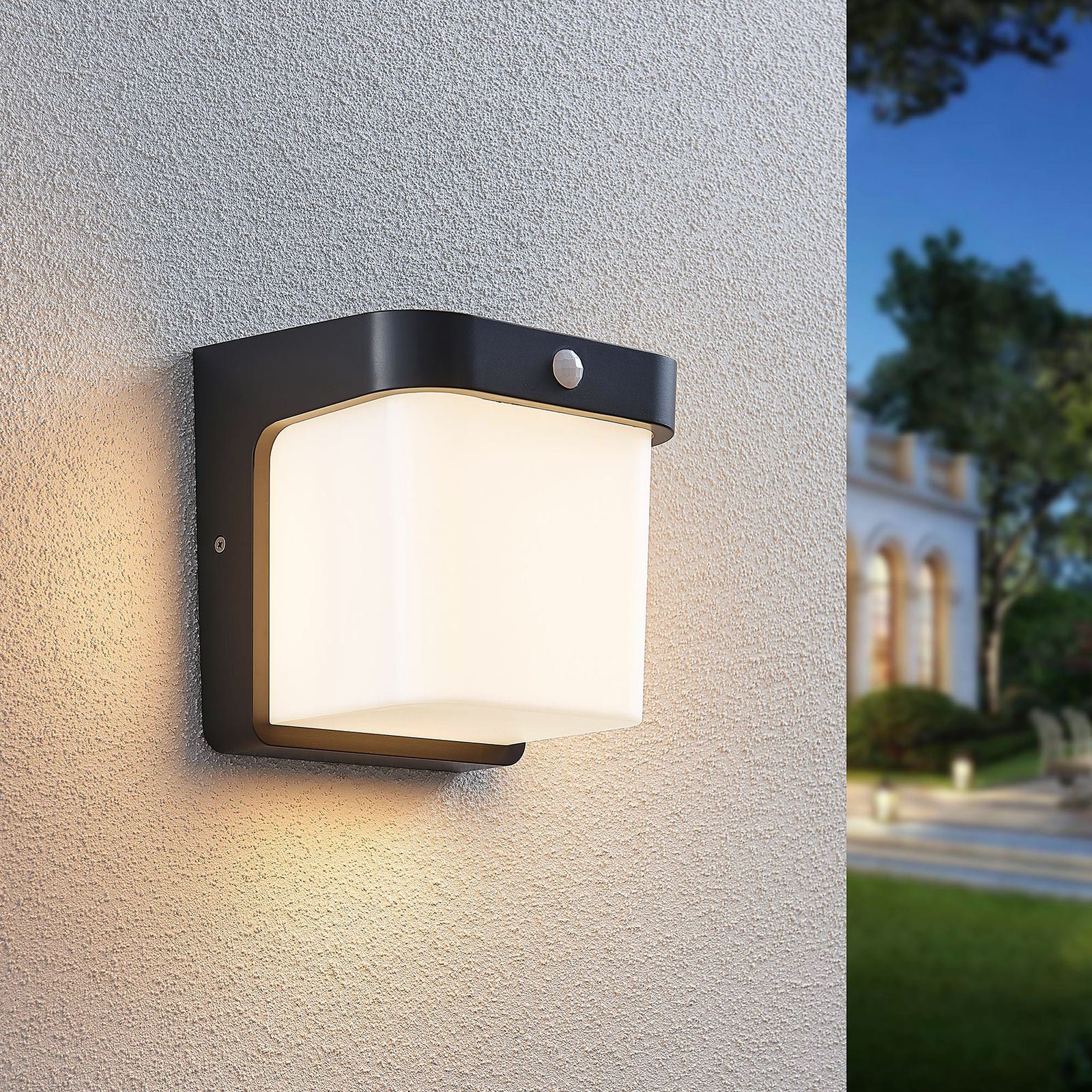 Adenike LED Outdoor Wall Lamp w/Sensor Dark Grey - Lindby