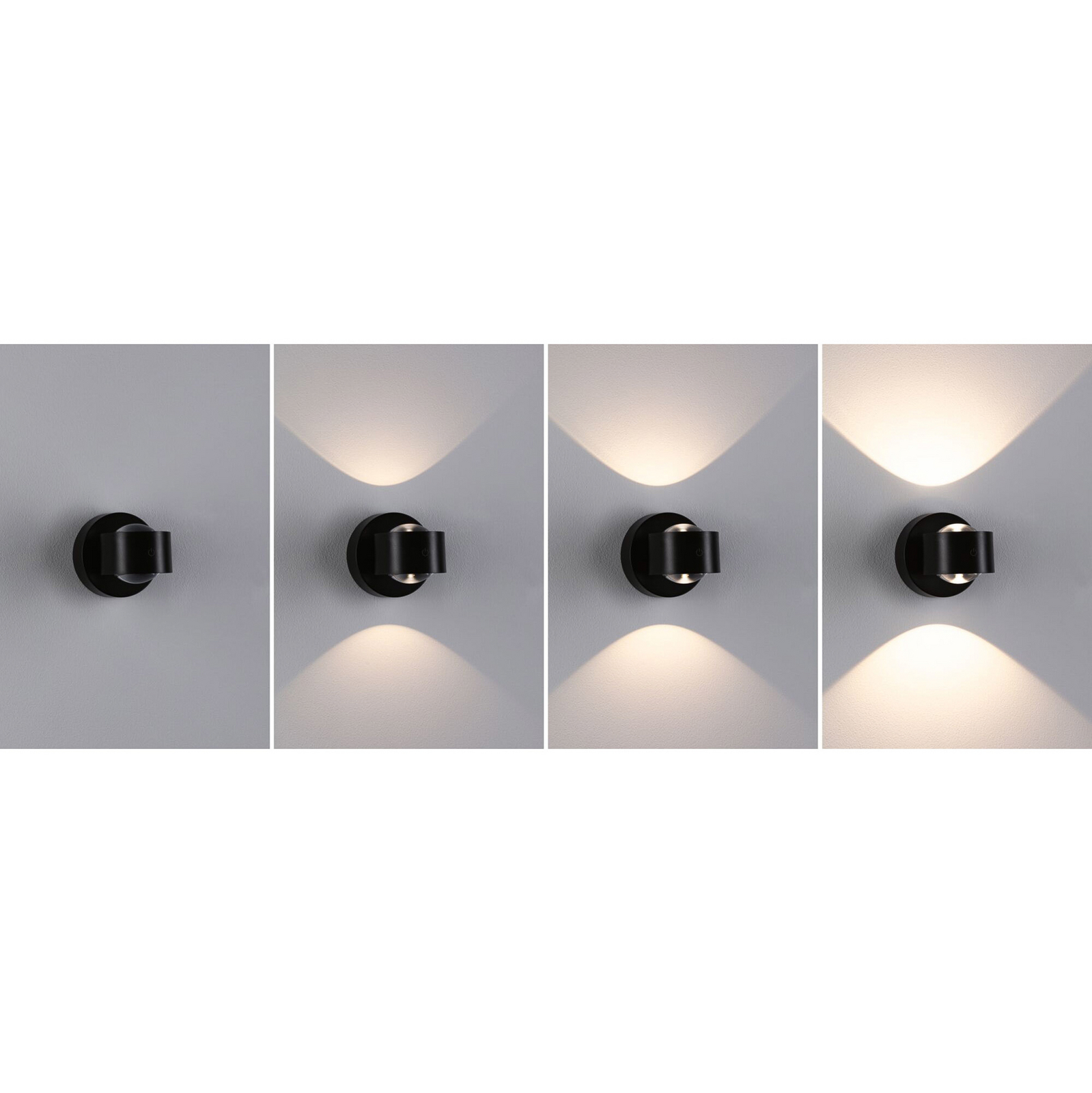 Paulmann Akku-Außenwandlampe Zorik schwarz 10 cm IP44 Dimmer