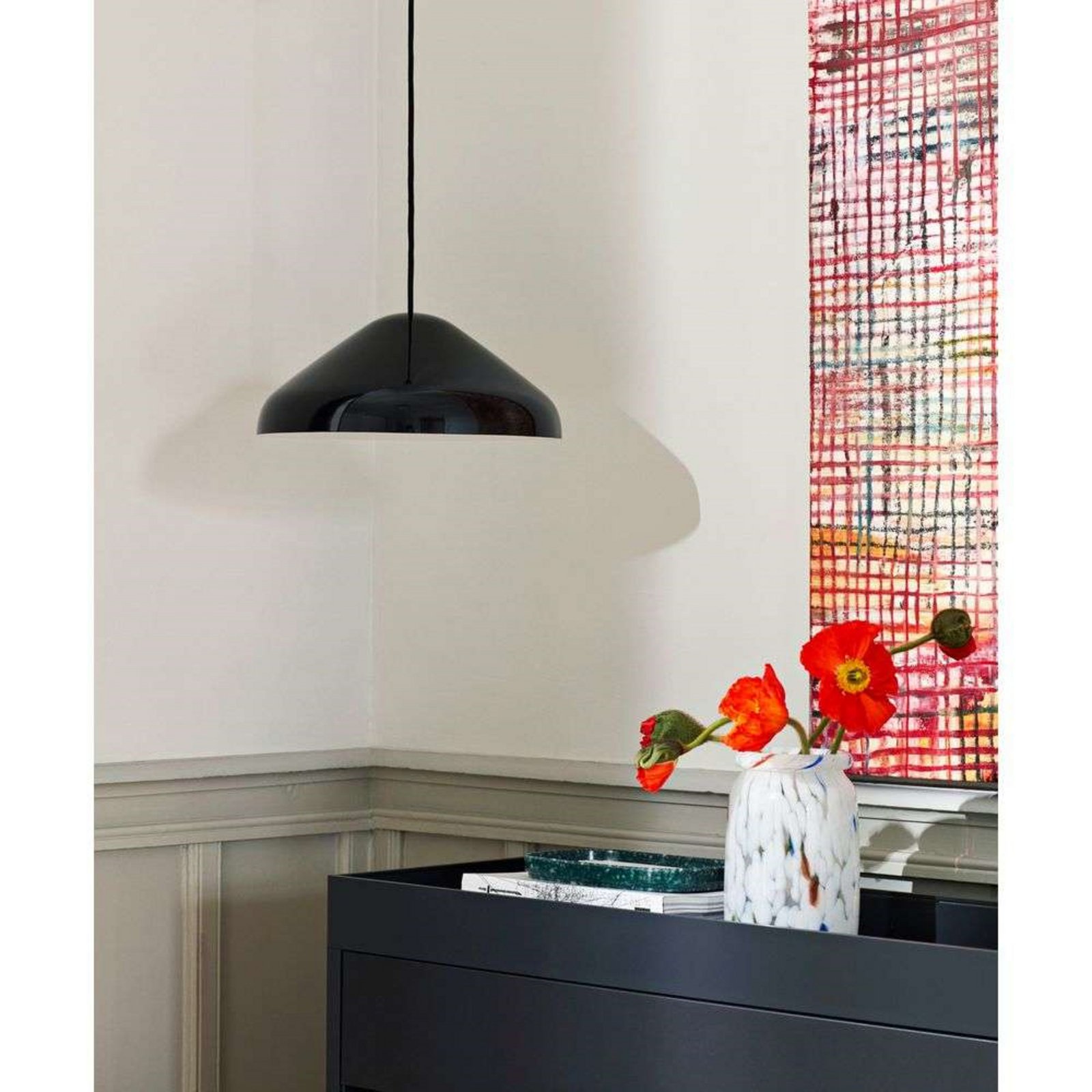 Pao Steel Candeeiro Suspenso 470 Soft Black - HAY