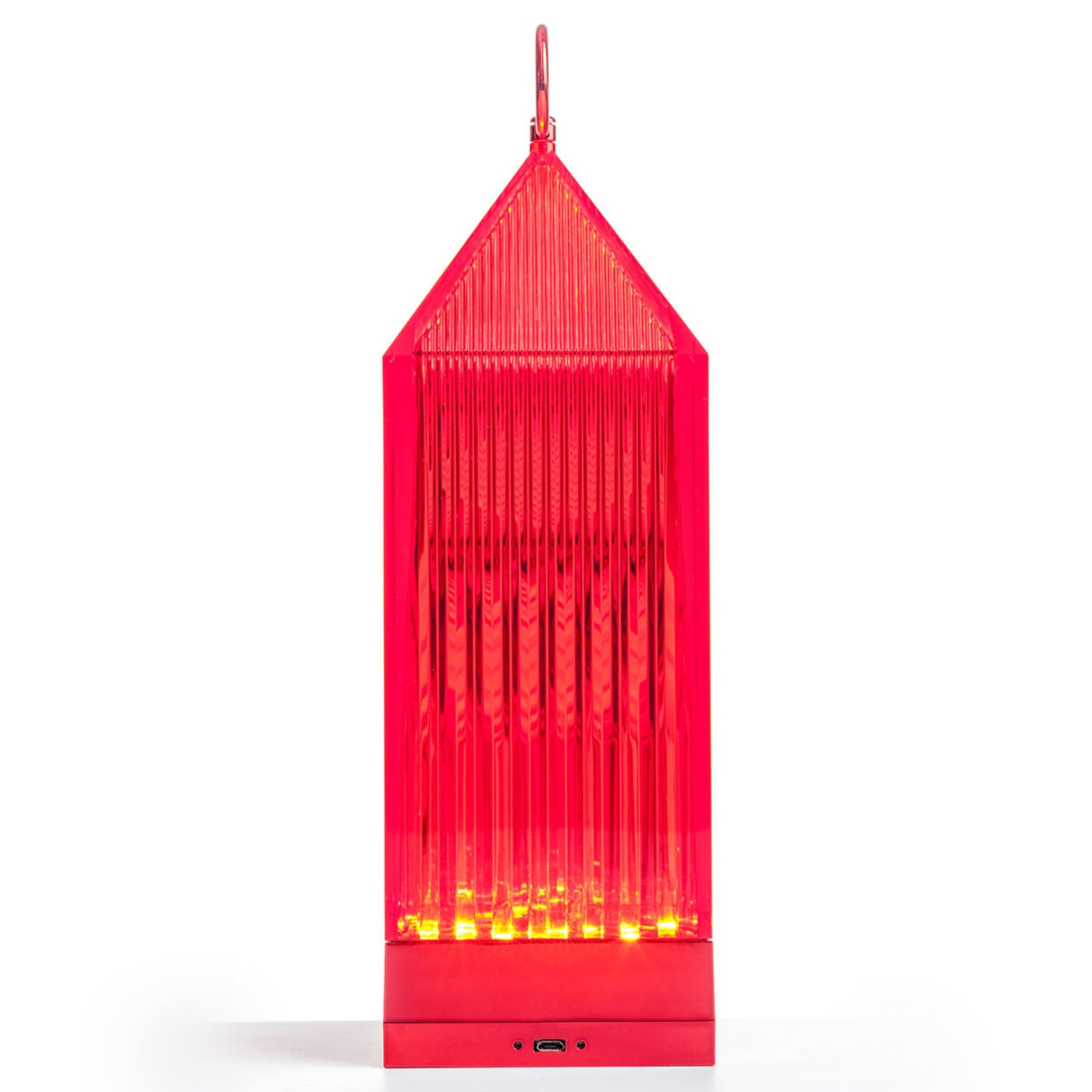Kartell Lantern LED-bordlampe, rød IP54