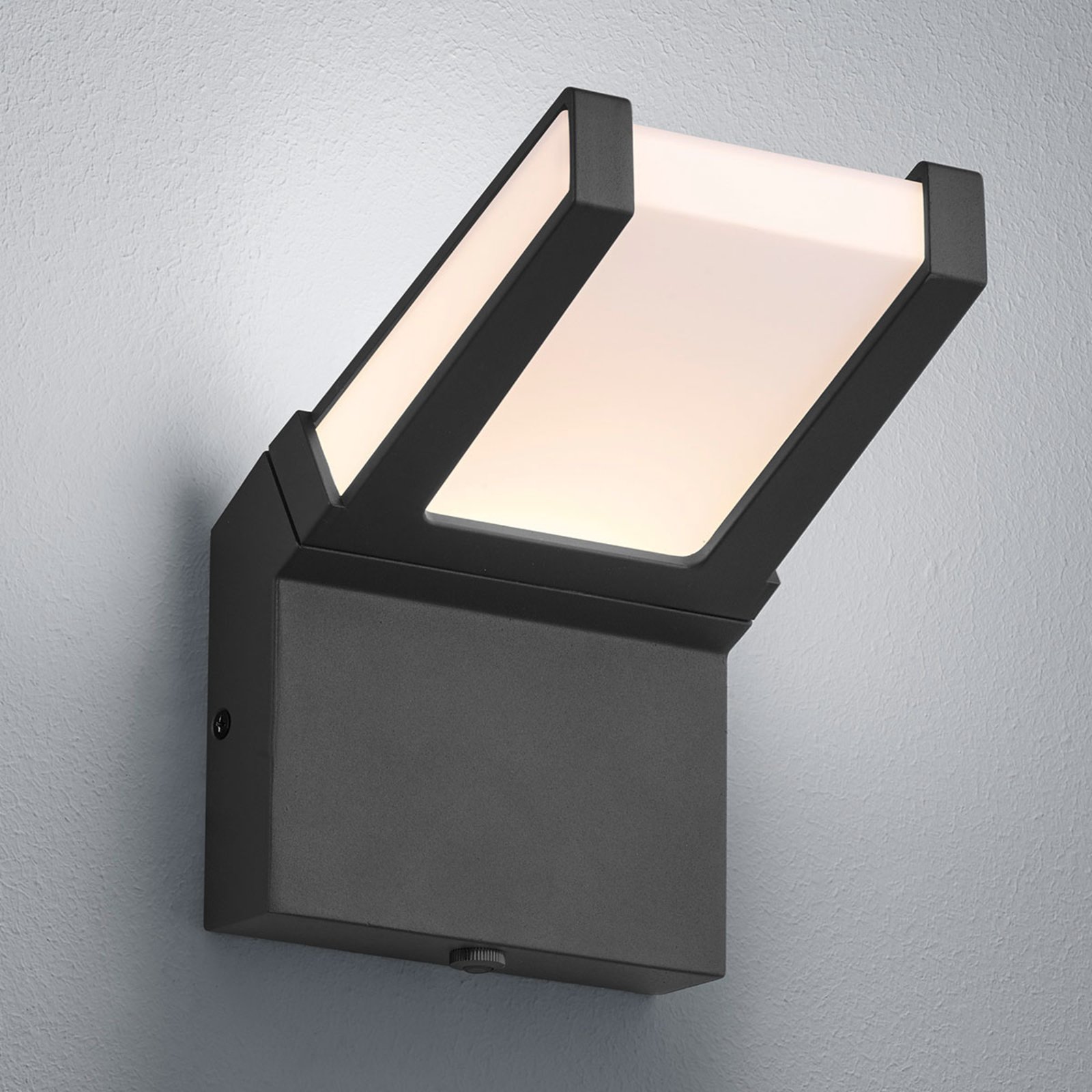 Trio Lighting Gambia LED outdoor wall light, die-cast aluminium, acrylic, 10.5 W, energy efficiency: A+, W: 14 cm, H: 19 cm