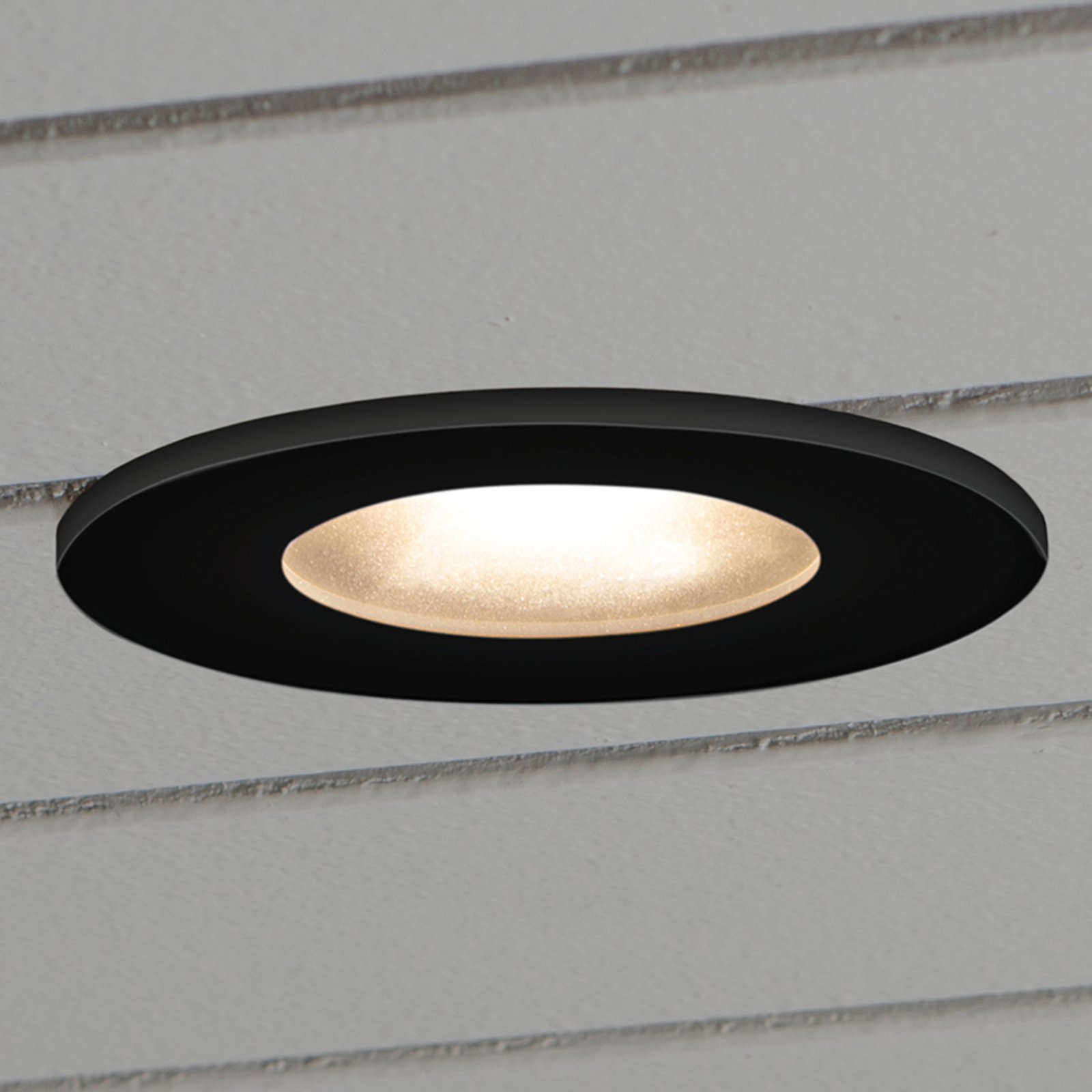 LED-indbygningslampe 7875 til udendørs loft, sort
