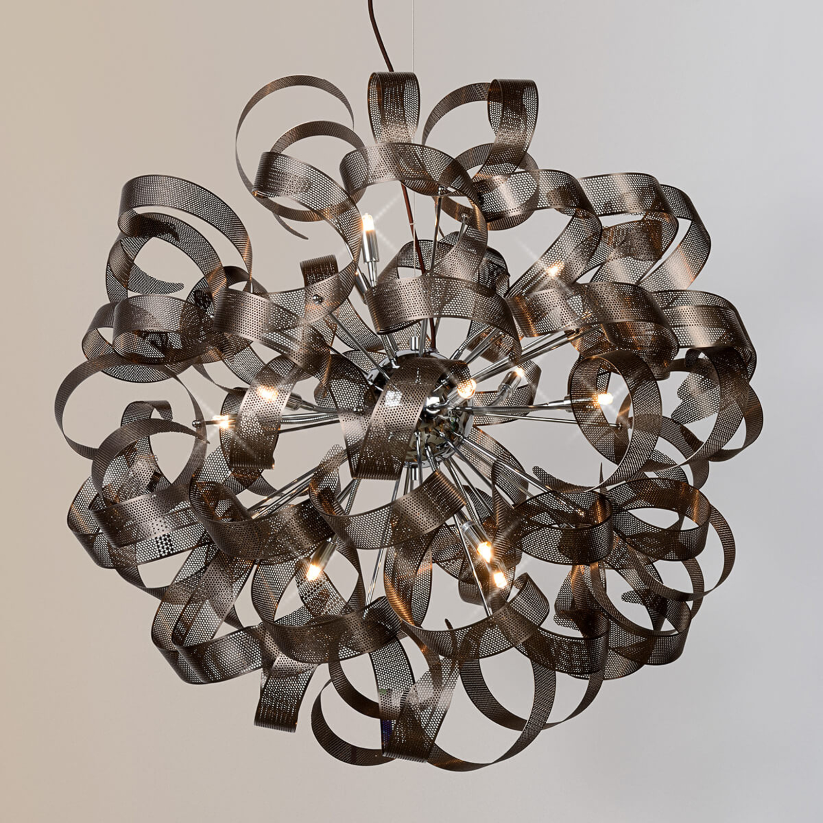 Lucide Atoma - large and attractive hanging light, for Kitchen, metal, G9, 42 W, energy efficiency: A++