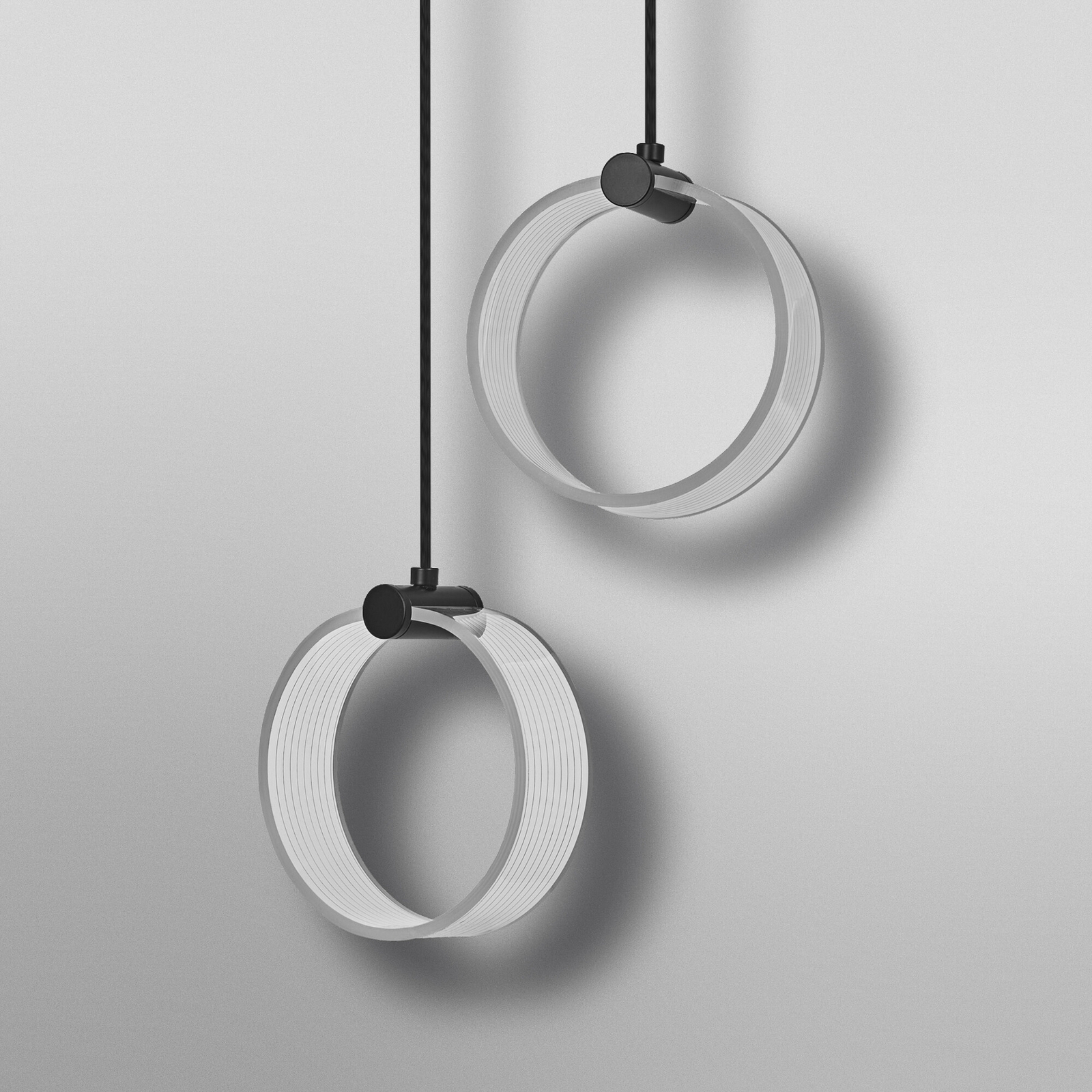 OSRAM LED hanglamp Decor Circle, 2-lamps, CCT, zwart