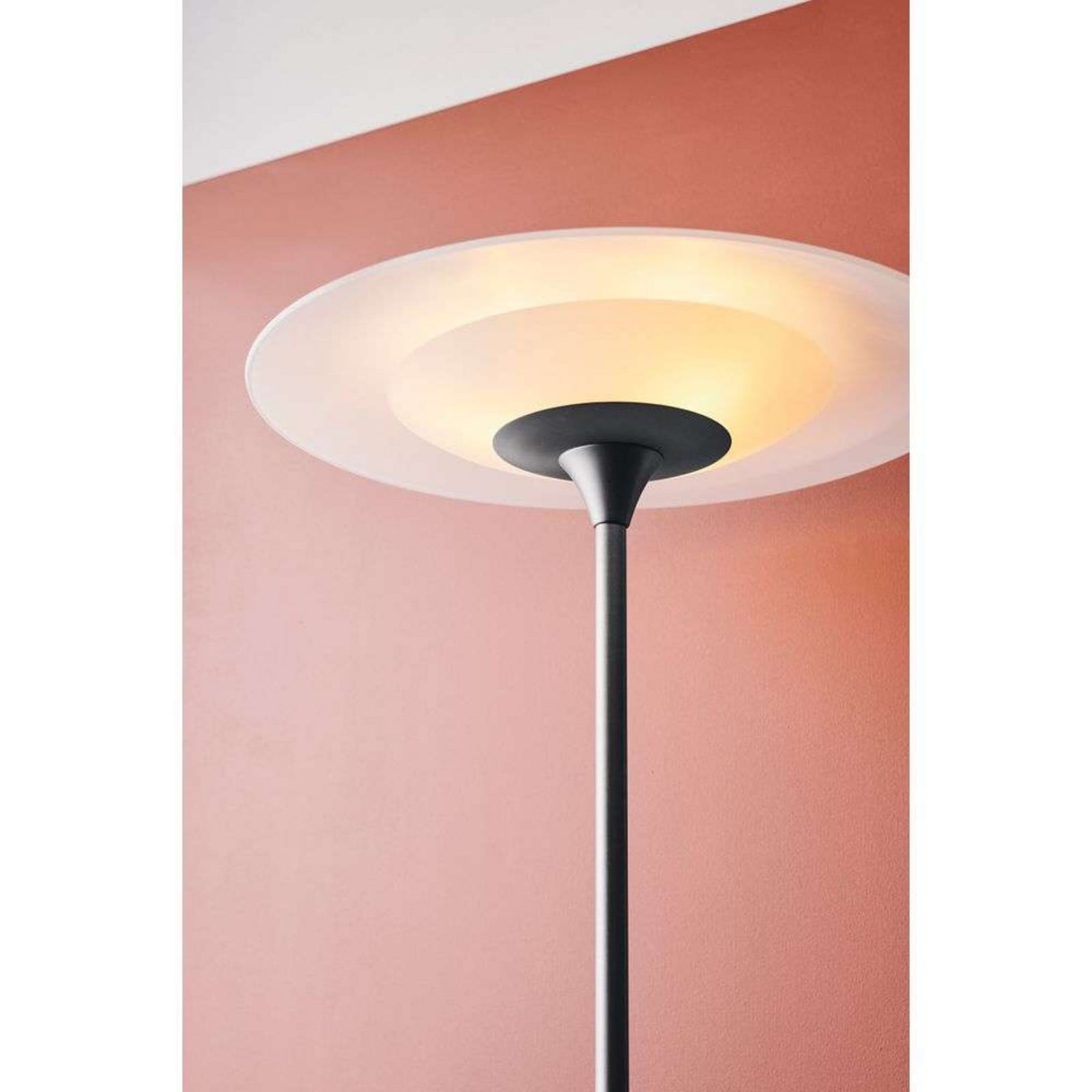 Baroni Gulvlampe Ø46 Black/Opal Halo Design - Stue - Metal billede
