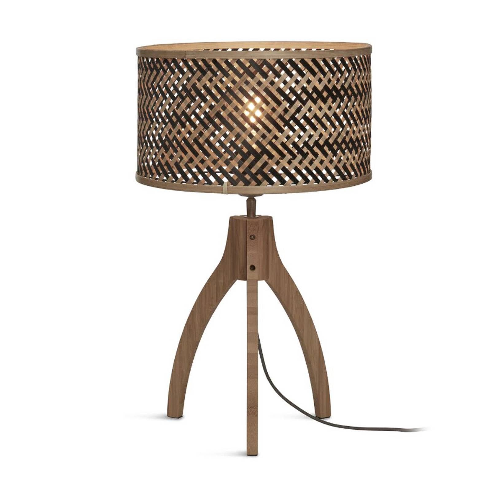 GOOD & MOJO Java Tischlampe Dreibein natur/schwarz