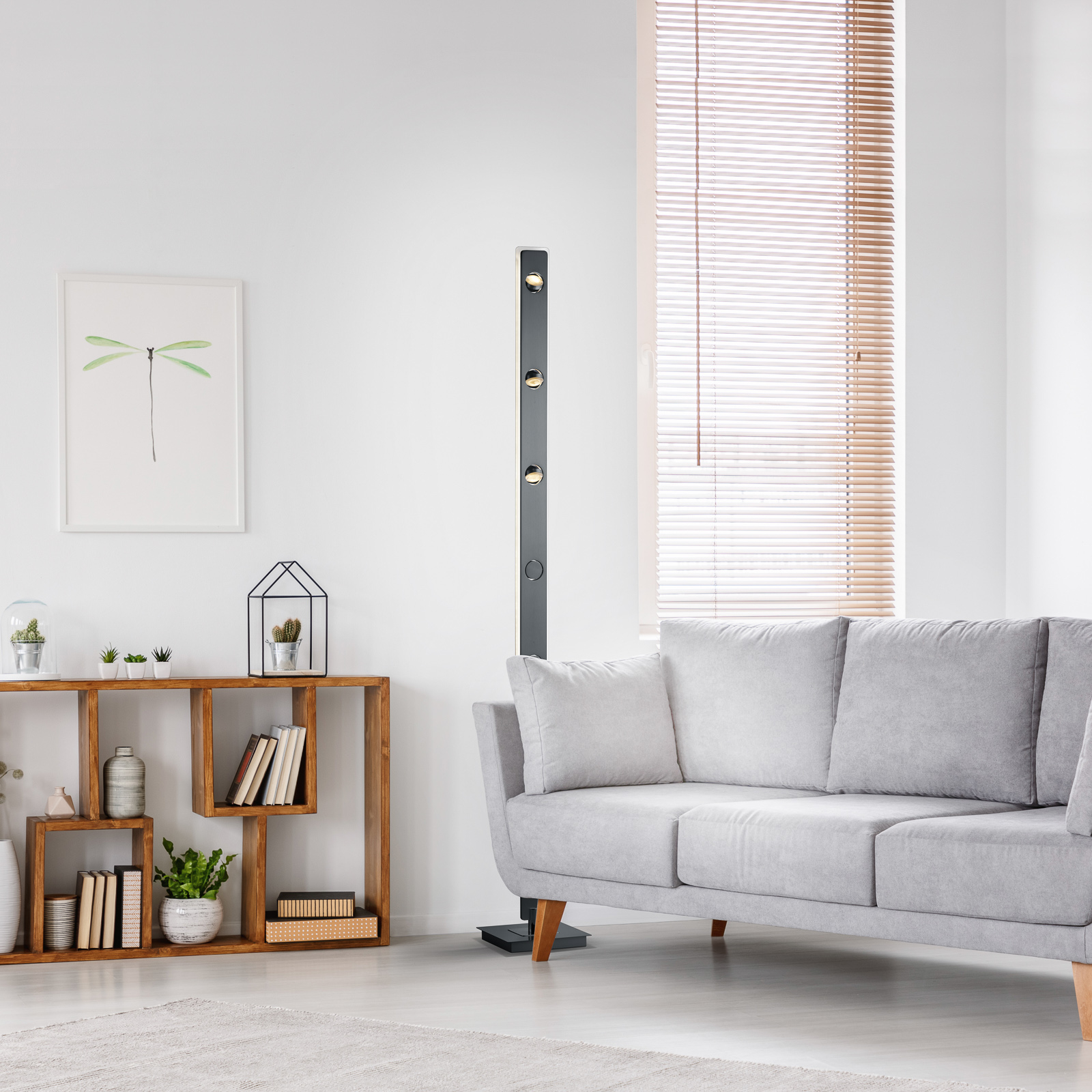 BANKAMP Caro LED vloerlamp bestuurbaar antraciet | Lampen24.nl