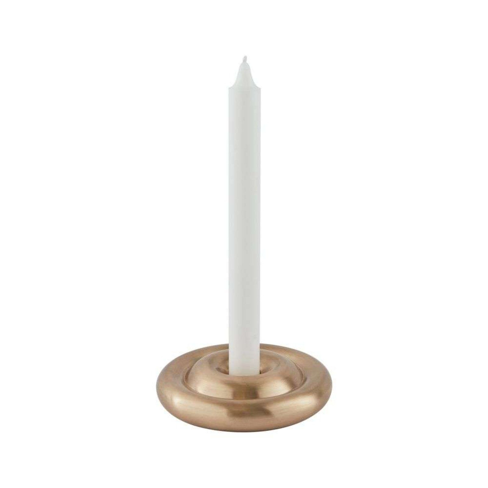 Savi Solid Brushed Brass Candleholder Low - OYOY Living Design