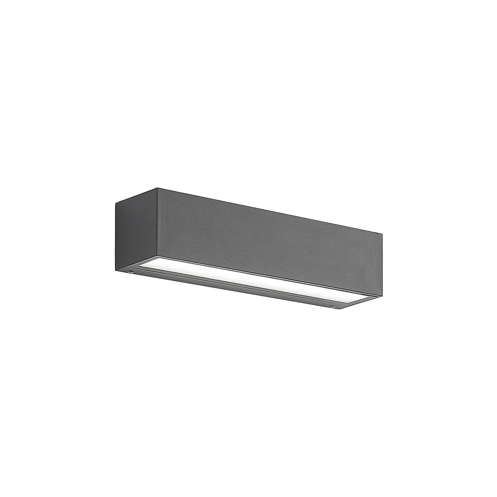 Lucande LED-Wandleuchte Lengo, 25 cm, anthrazit, down, 3000K