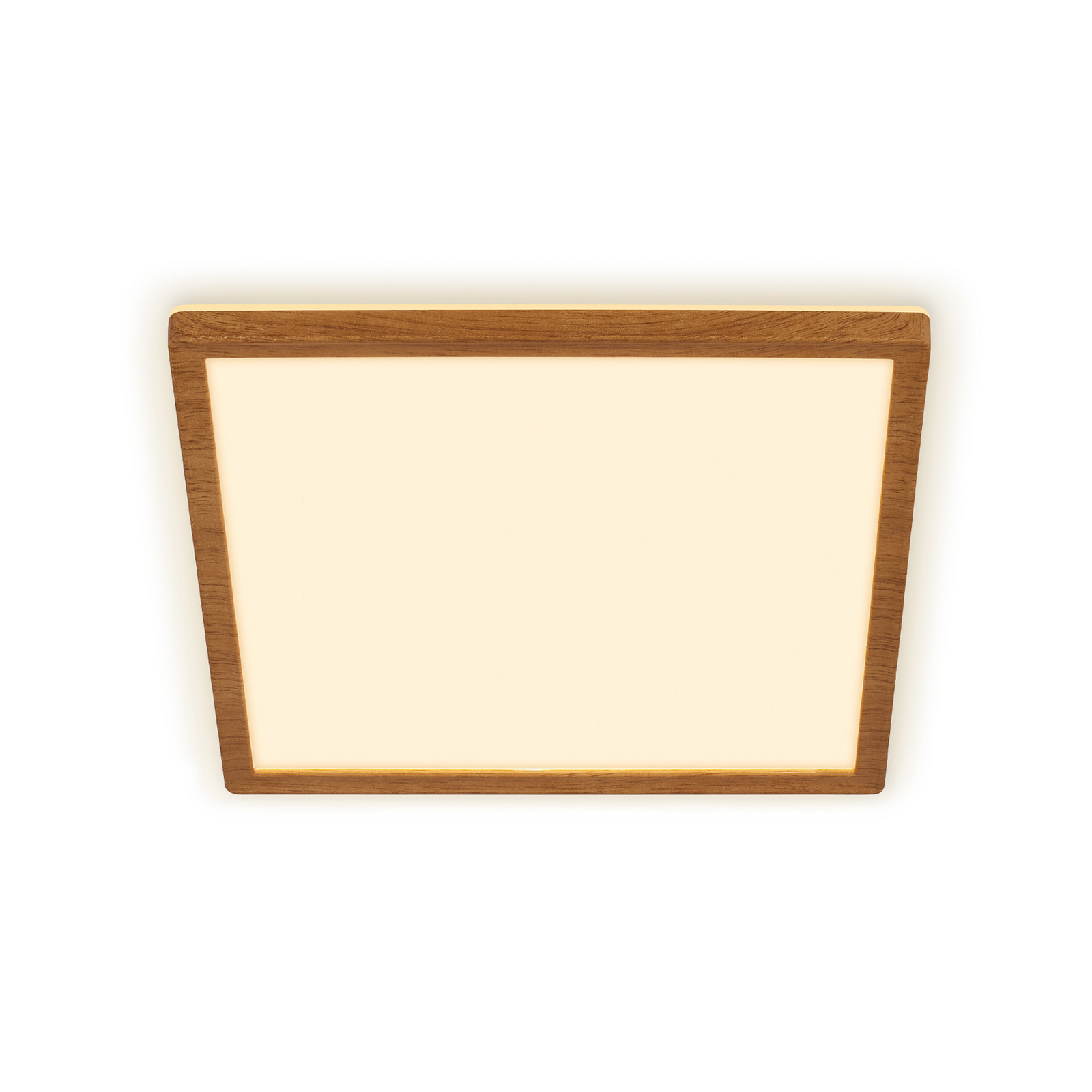 Tava Wood LED ceiling light, 29 x 29 cm, plastic, 3,000 K