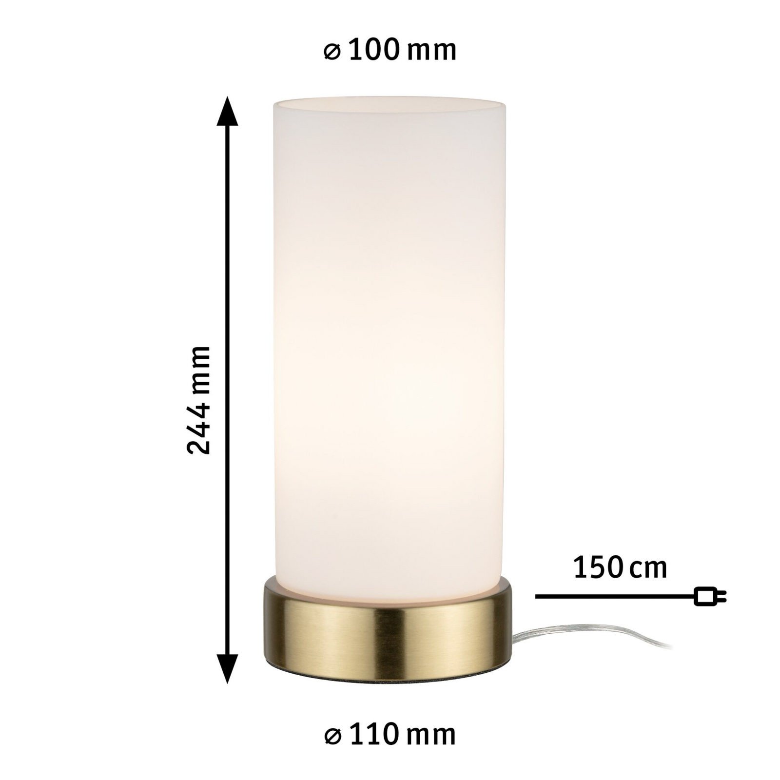 Paulmann lampă de masă Pinja alamă/opal - Camera de zi / sufragerie - modern - alamă periată alb opal - Sticlă