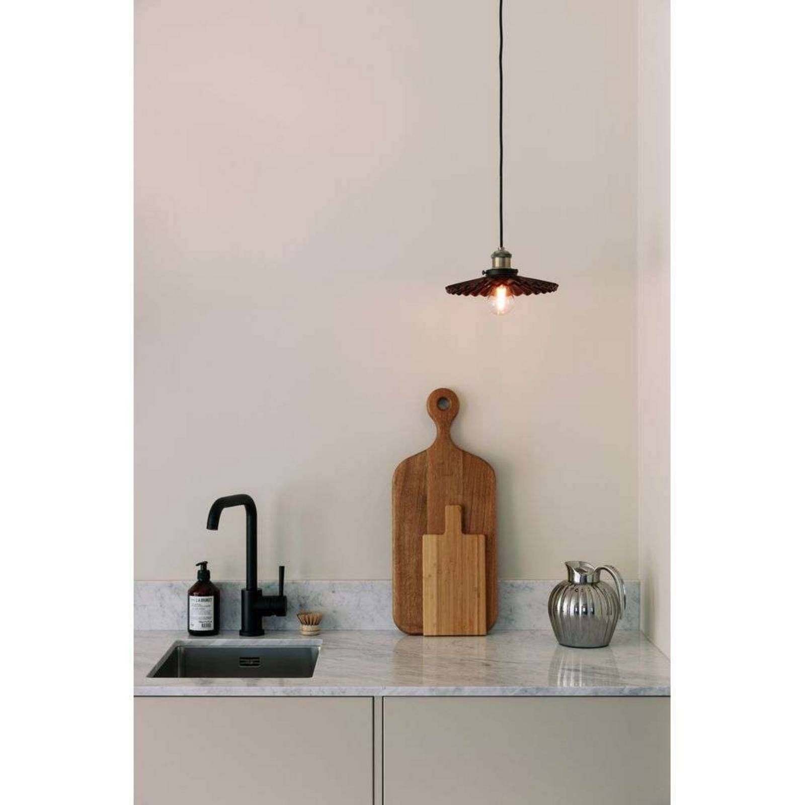  Globen Lighting Globen Lighting Pendelleuchte Cobbler, Dunkelrot, ø 25 Cm 