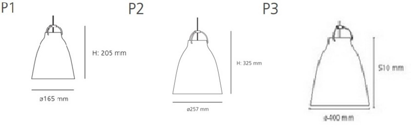 Caravaggio™ P1 Lustră Pendul Matt Gri45 - Fritz Hansen