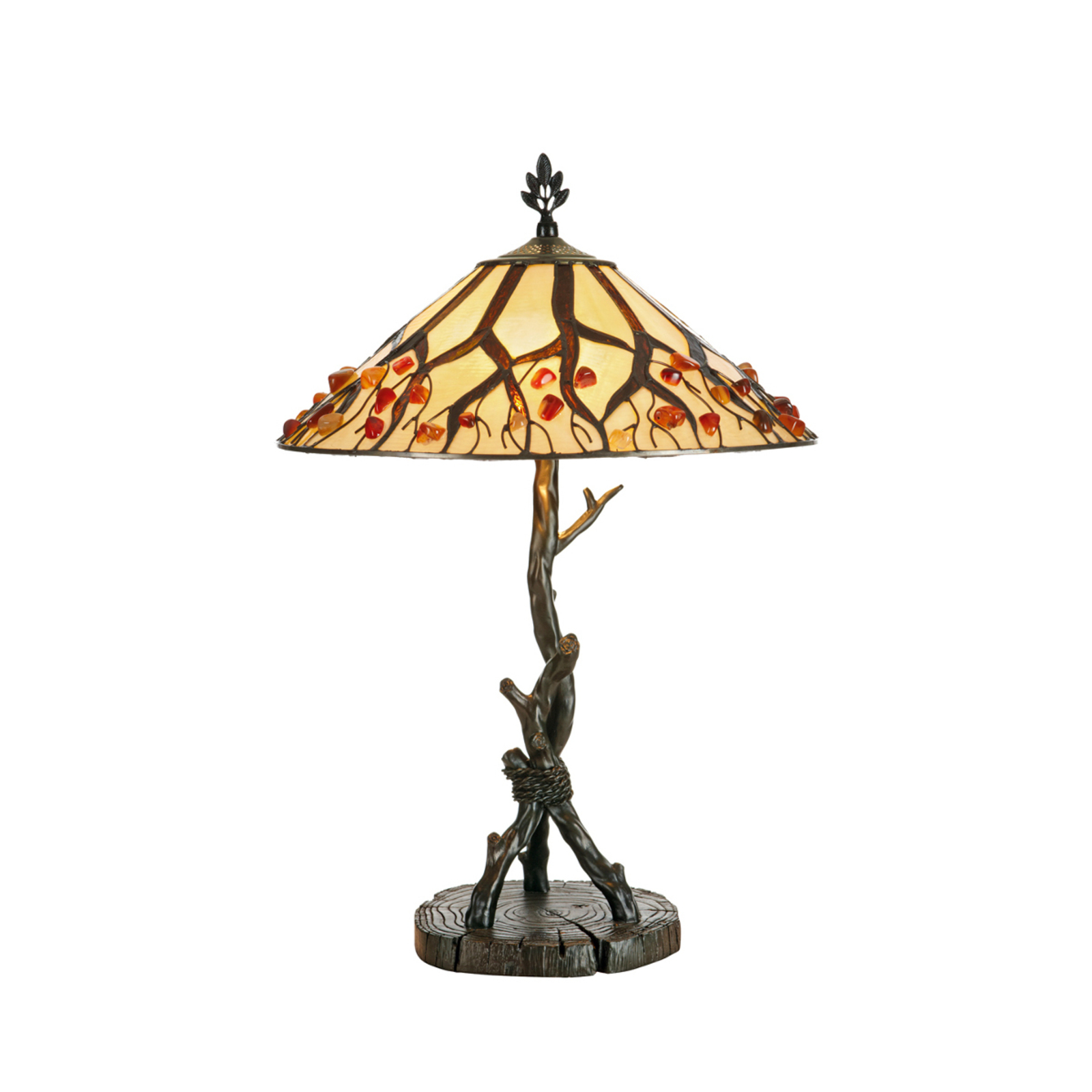 Lámpara de mesa Jordi en estilo Tiffany