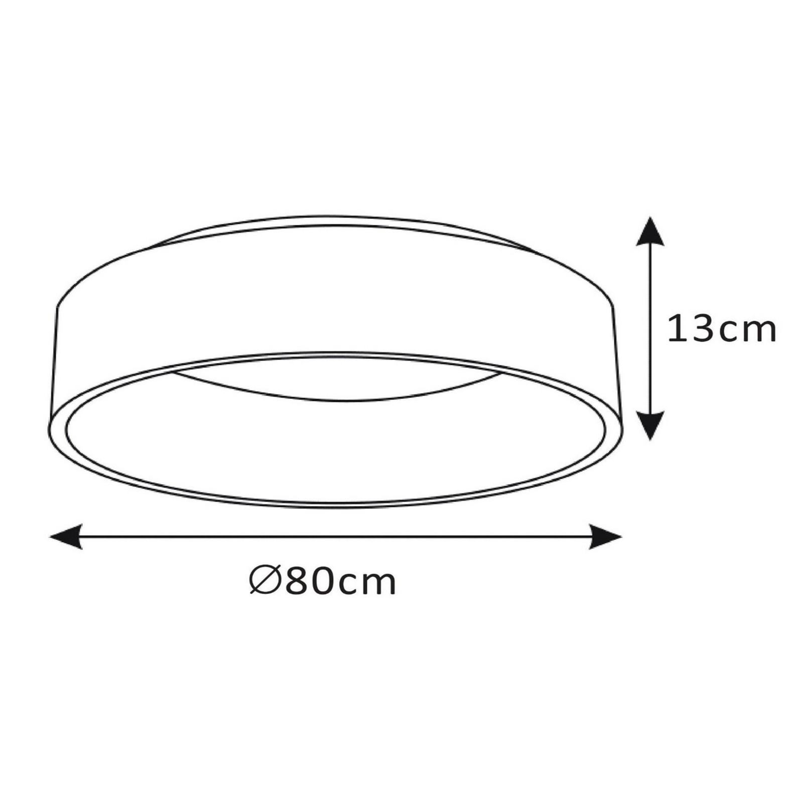 Plafonieră cu LED Talowe alb Ø 80 cm
