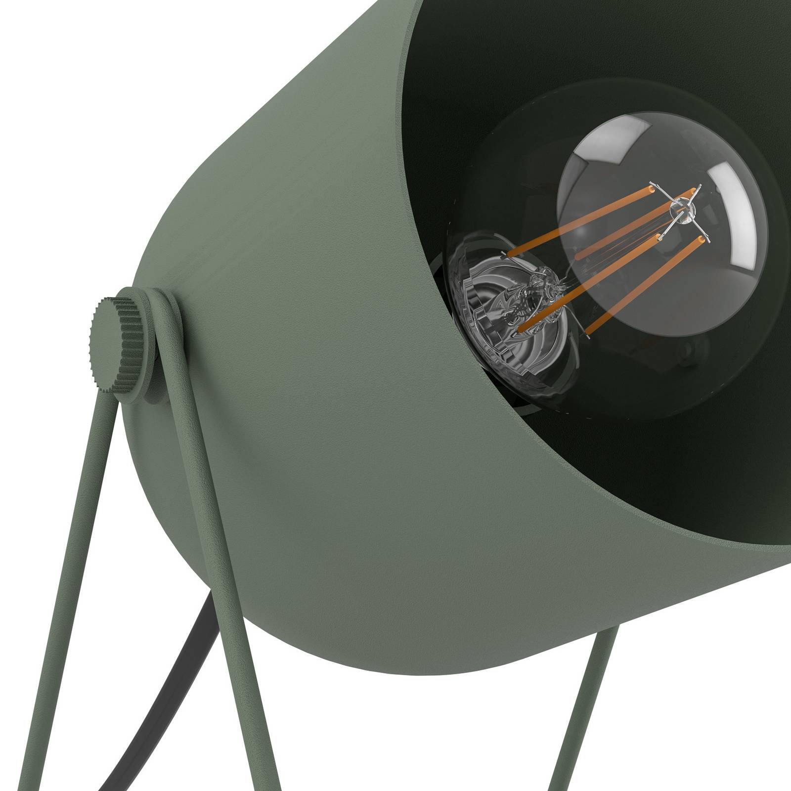 Lampa stołowa Tilston, ciemnozielona, wysokość 15 cm, stal, E14