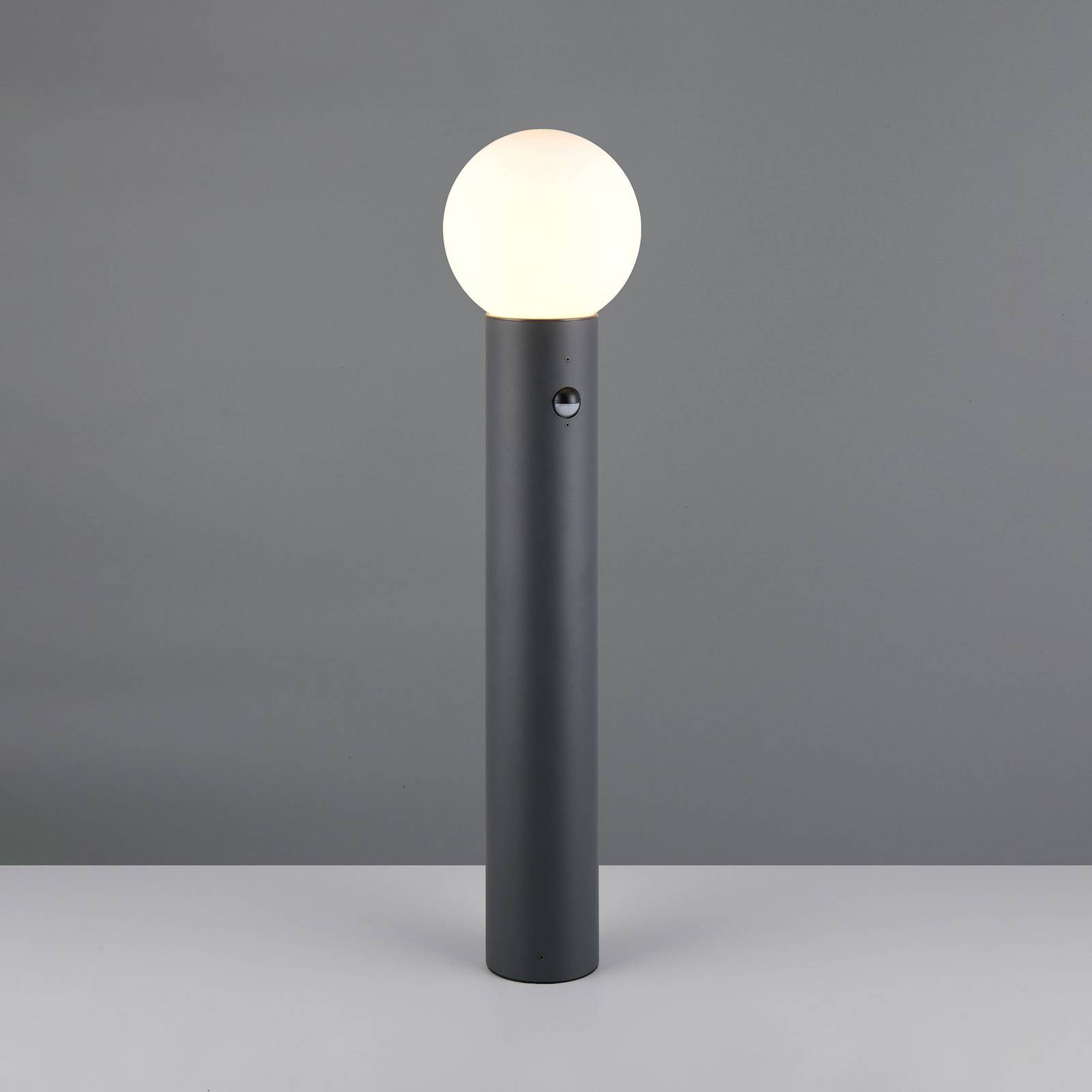 Trio Lighting Bornes lumineuses Mures, anthracite, hauteur 80 cm, métal, capteur