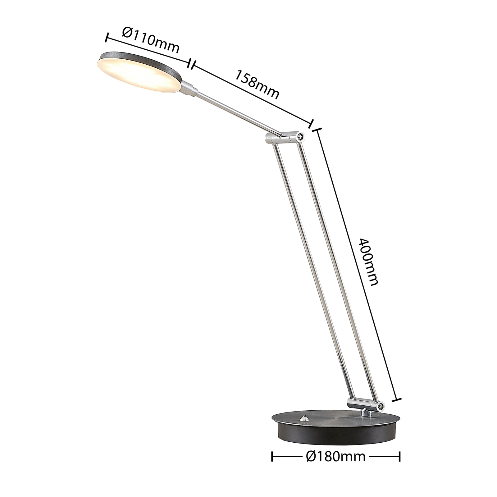 Lucande Ensley LED-Tischleuchte, anthrazit
