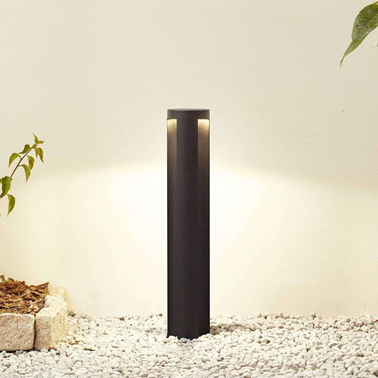 Raiku LED În aer liber Bollard H65 Negru - Lucande