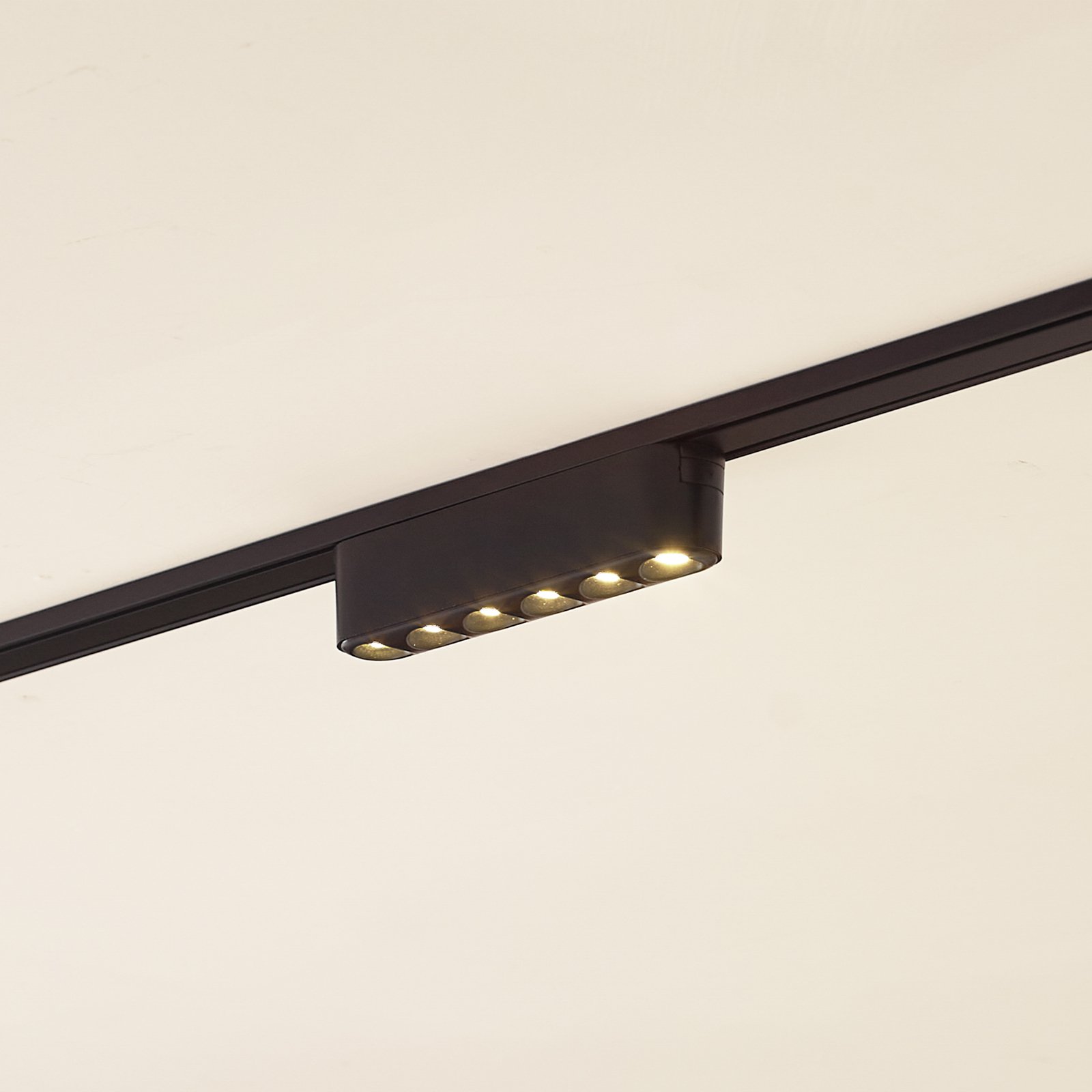 Bande LED Lindby 48 V Lumaro, noir, 6 points, 2,4 cm