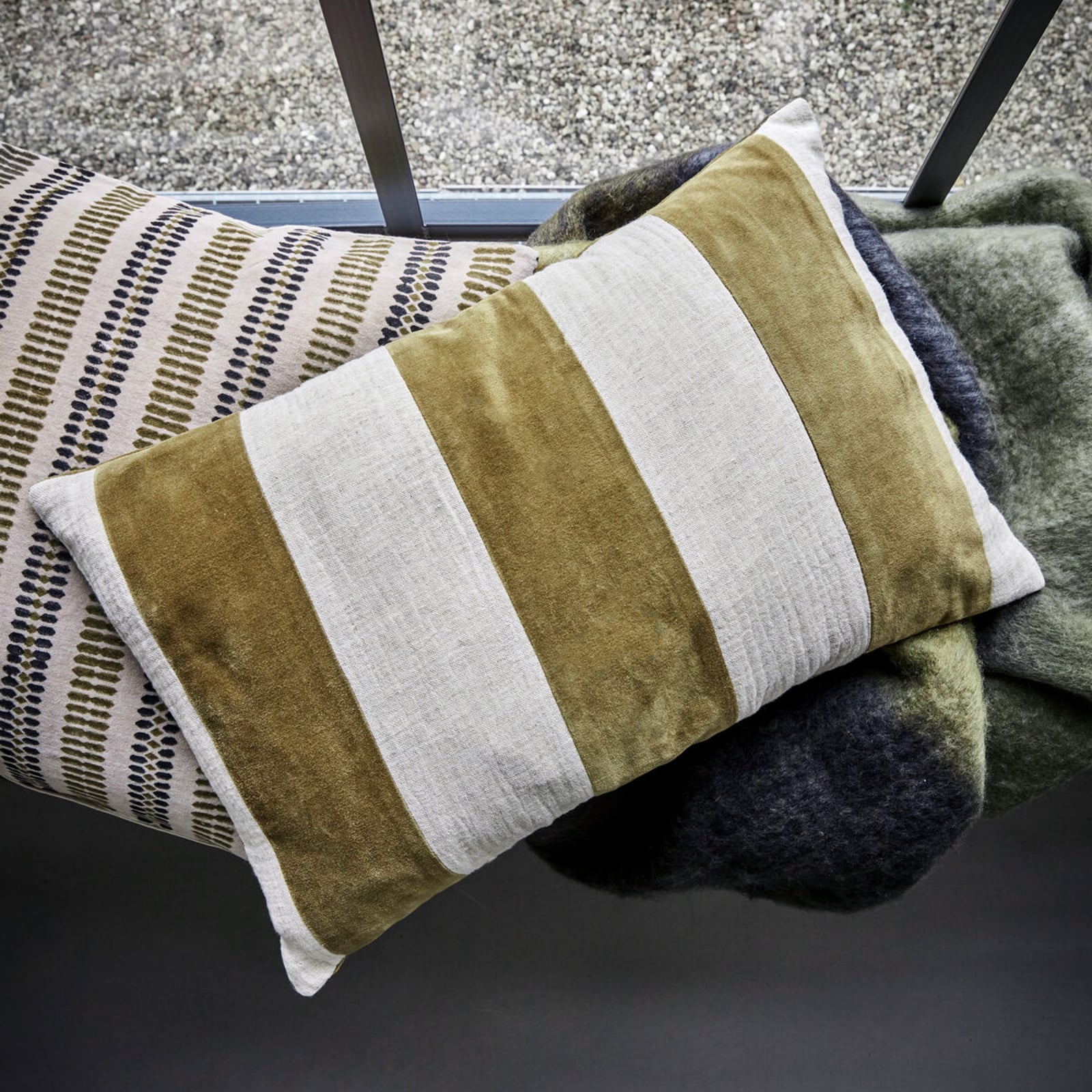 Fodera per cuscino HDSono, crema/ambra, 60 x 40 cm - House Doctor