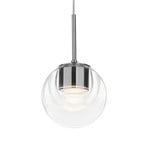 Kundalini Dew LED pendant light, one-bulb chrome