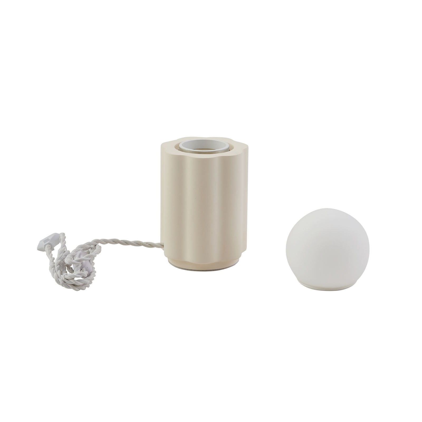 Lindby candeeiro de mesa Nielson, bege, altura do abajur 8,5 cm, gesso