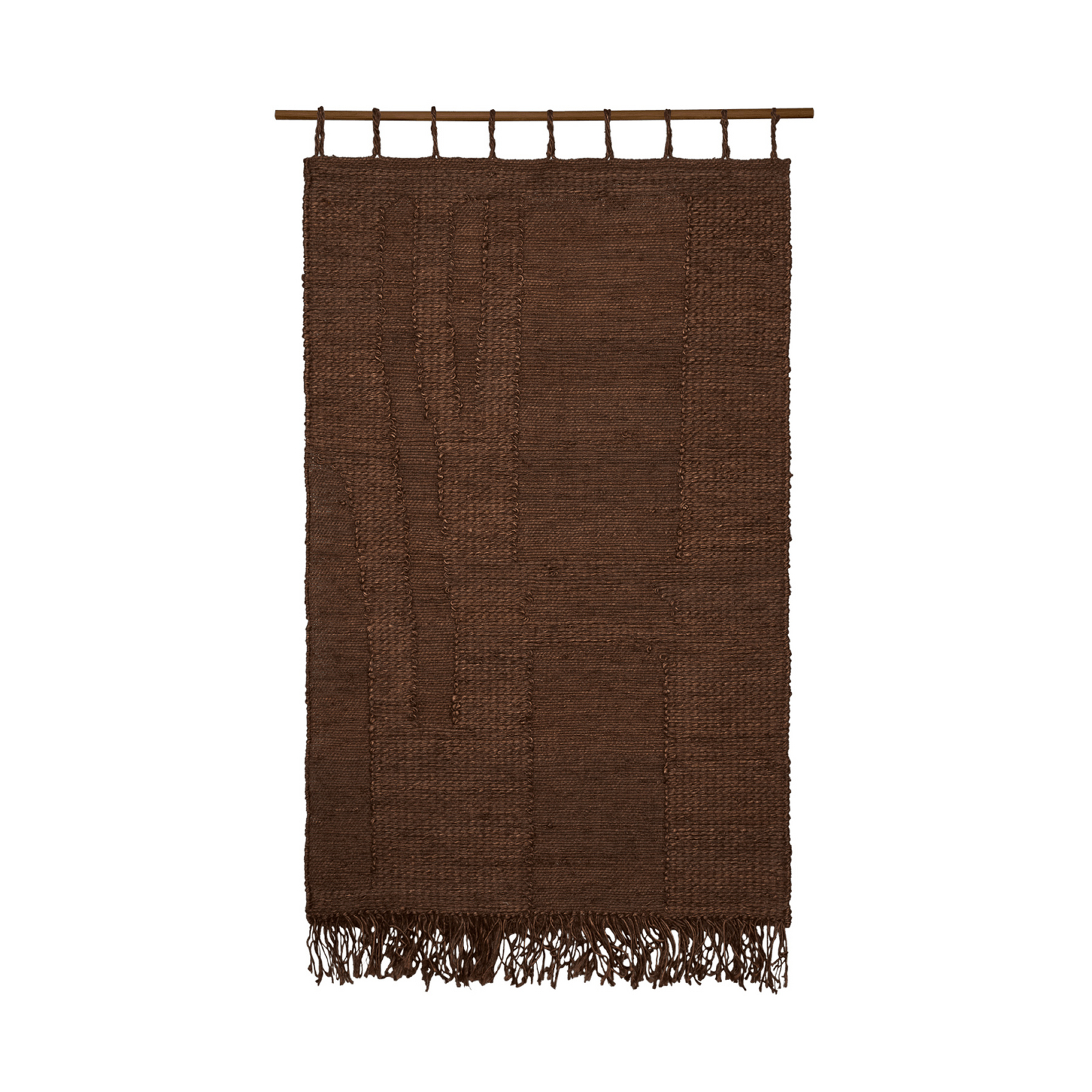 HARVEST Wandteppich dunkelbraun 165x100 Jute  - ferm LIVING