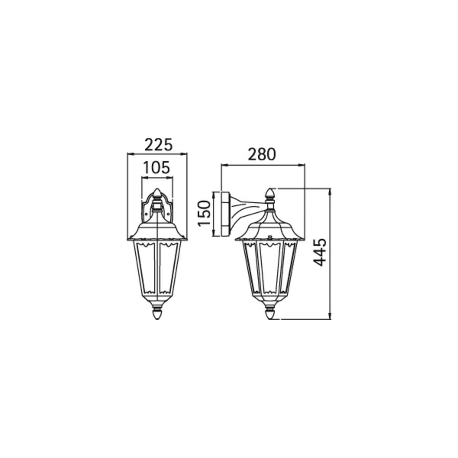 Stylish outdoor wall light 1819