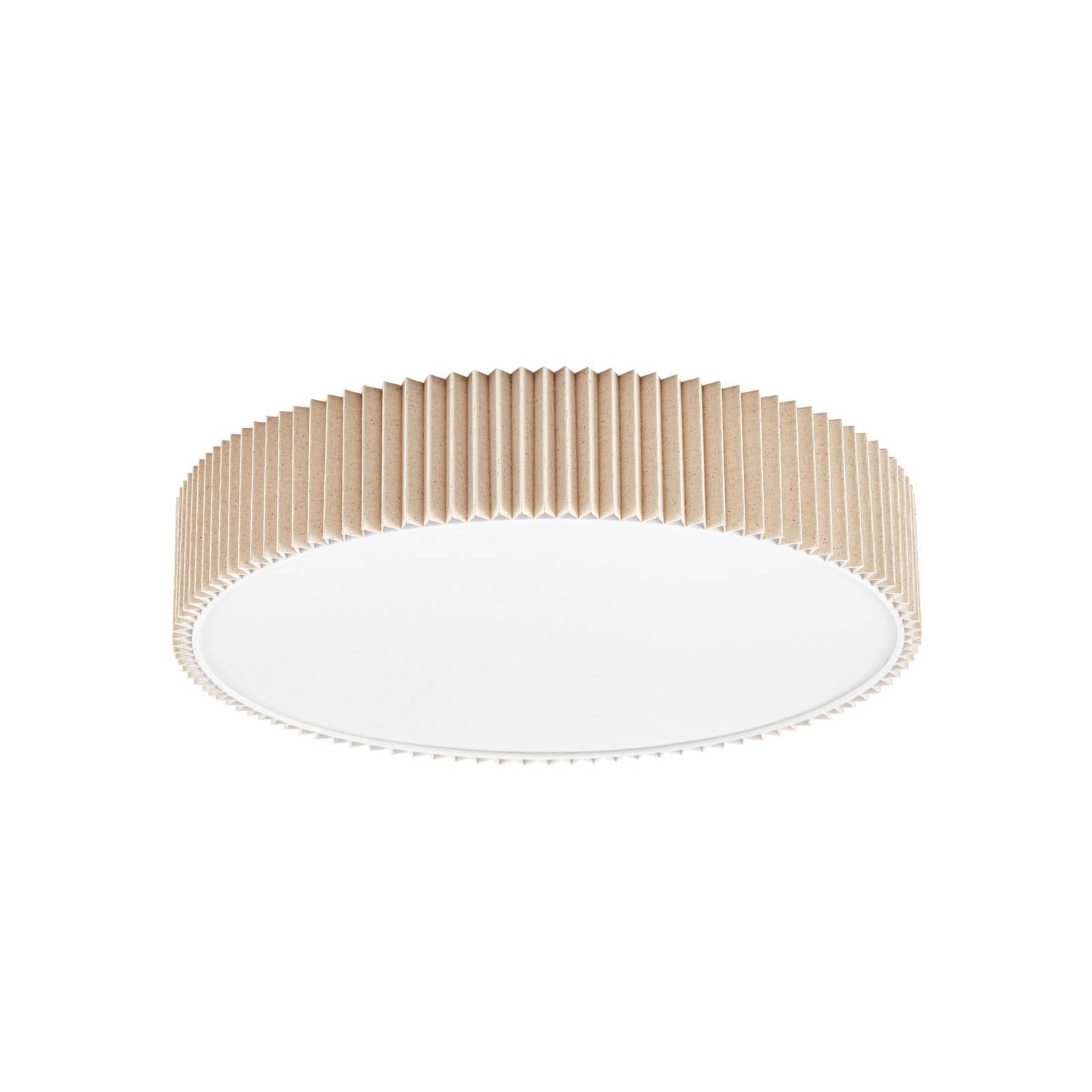 Lindby Deckenleuchte Zoey, Ø 52 cm, beige, Leinen