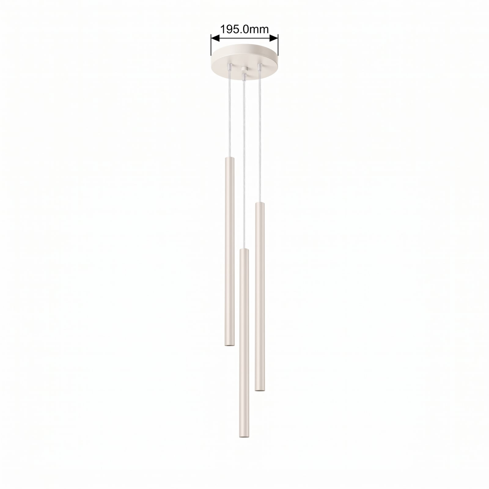 Hängelampe Pastelo, beige, Ø 19 cm, Stahl