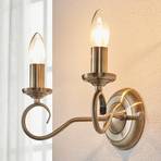 Elegant vegglampe Marnia i antikkmessing