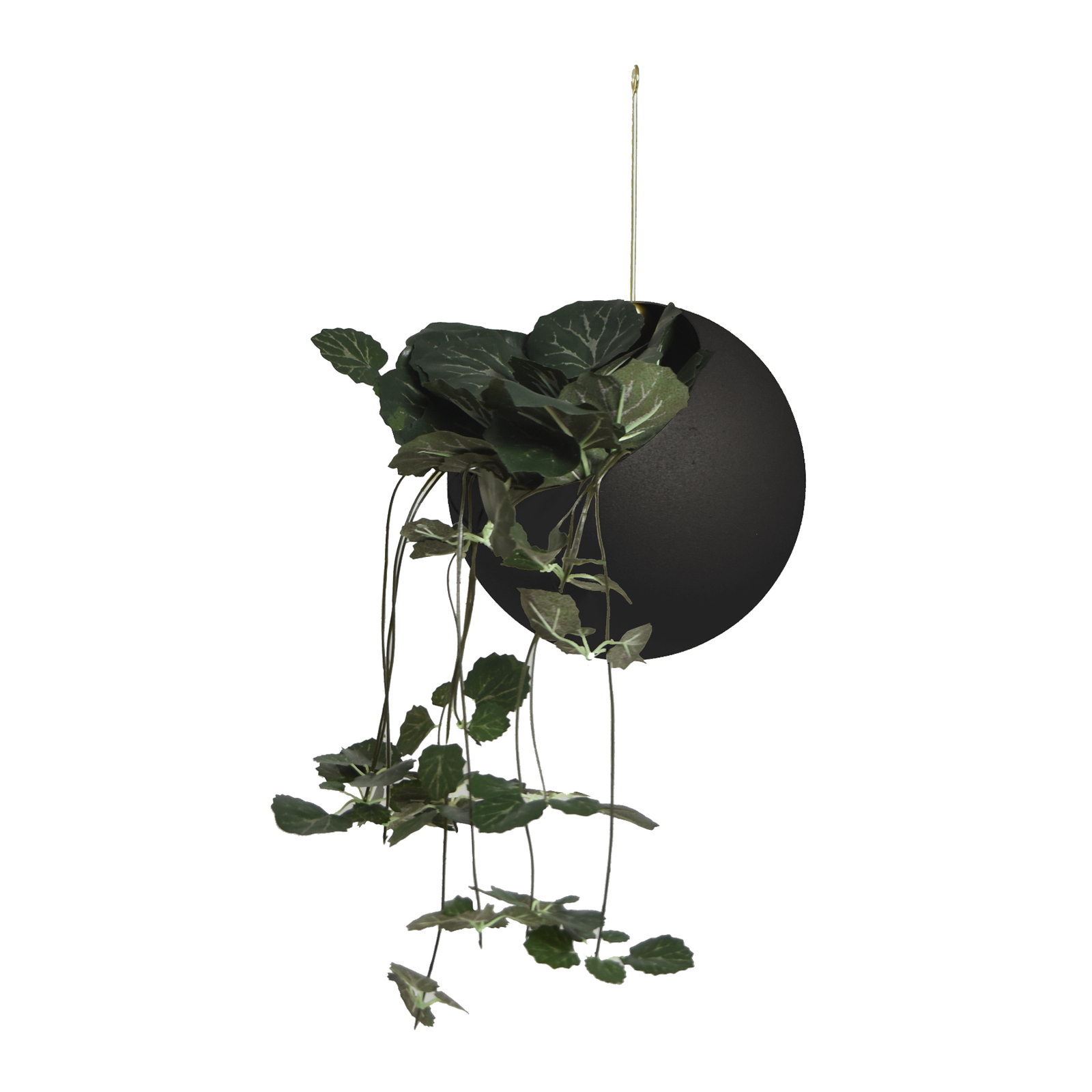 AYTM Globe blomsterkrukke, hængende, Ø 17 cm, sort, aluminium