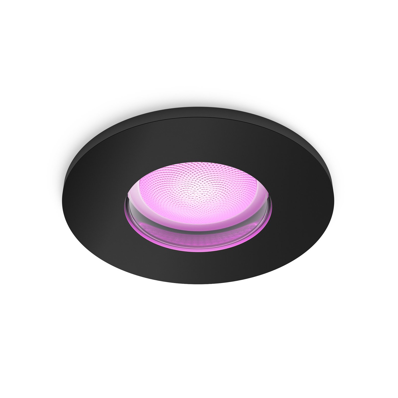 Εντοιχιζόμενος προβολέας Philips Hue LED Xamento, μαύρο Ø 9,4 cm CCT RGB