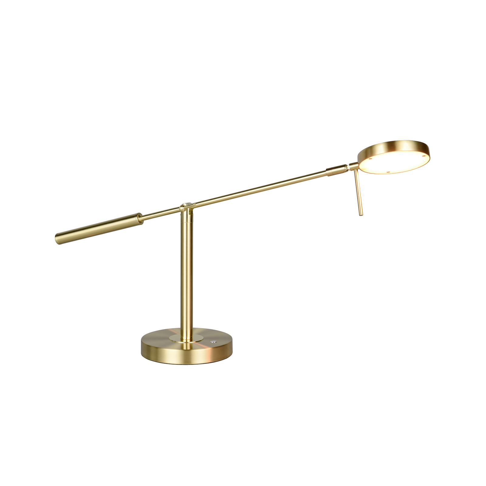 LED stolna lampa Monza, boje mesinga, visina 52 cm, metal