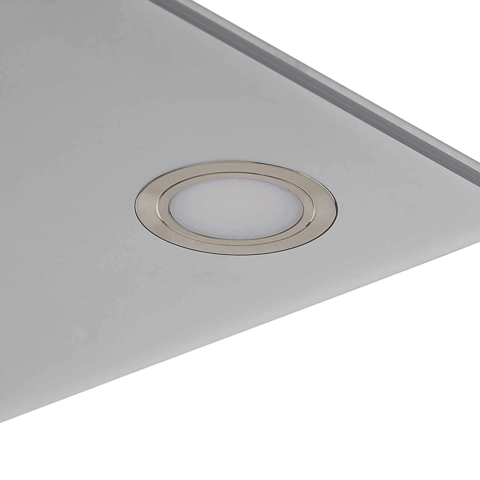 Evotec Pano lampă suspendată pătrată LED metalic - Camera de zi / sufragerie - modern - oțel inoxidabil