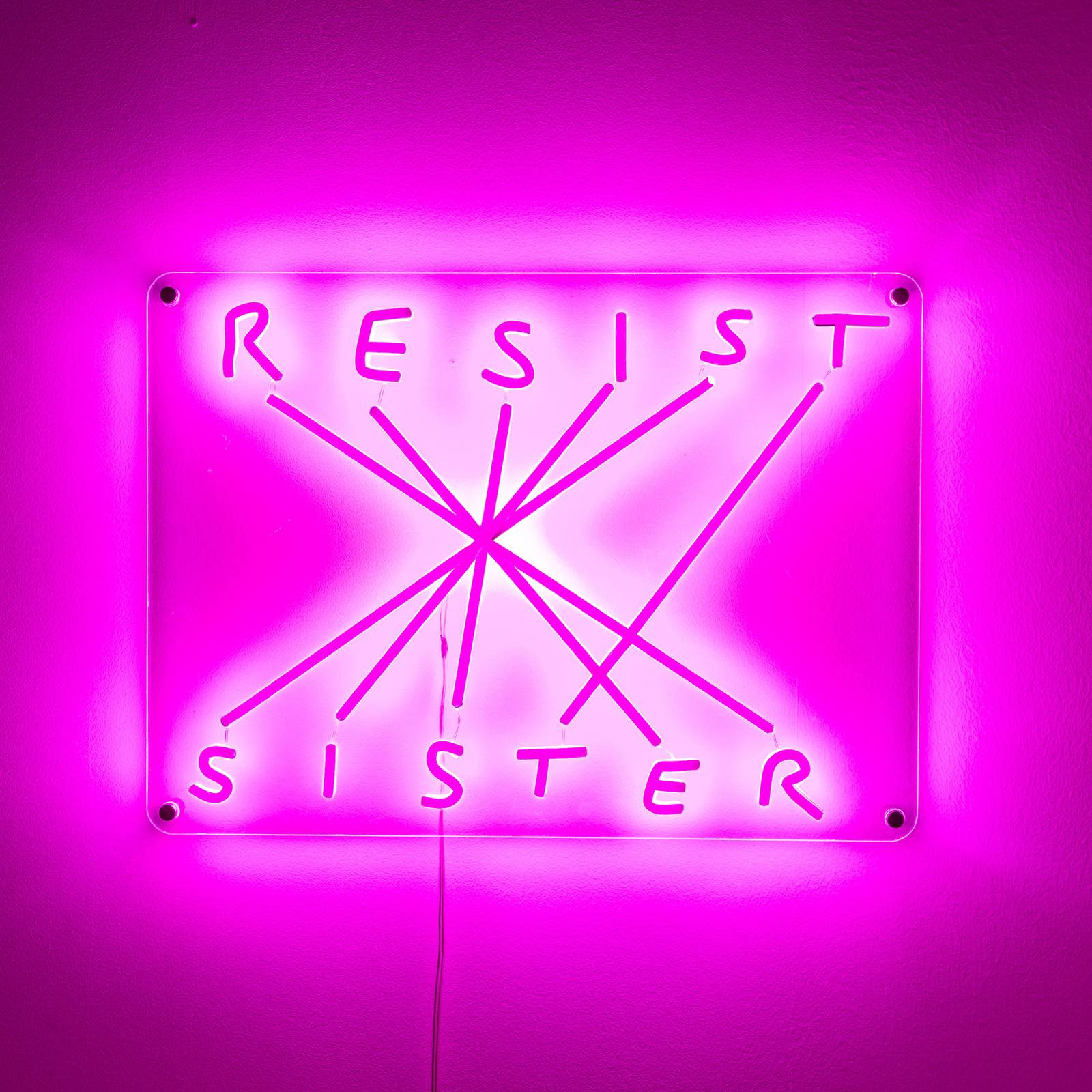 Dekoracyjny kinkiet LED Resist-Sister, fuksja