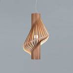 Lámpara colgante de diseño Diva de madera de nogal