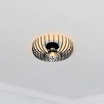 Aspendos N-641 ceiling light, black, metal, Ø 36 cm