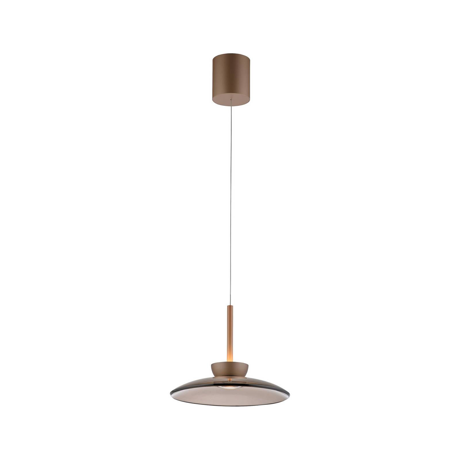 PURE LED-Hängeleuchte Moon bronze Glas Aluminium Ø 32 cm