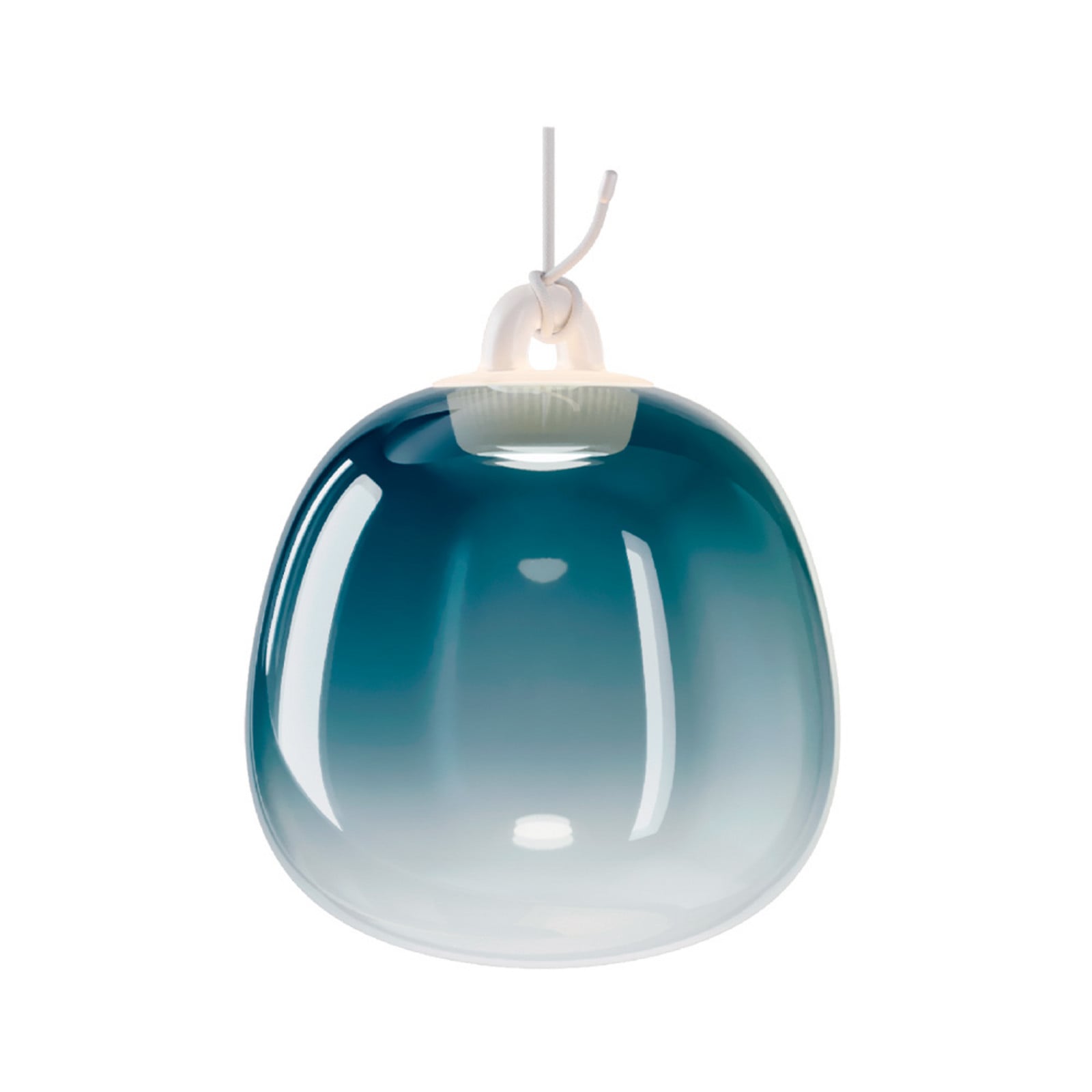 Oblò Pendel Small 3000K Azure Stål/Hvid Lodes - Stue - Glas