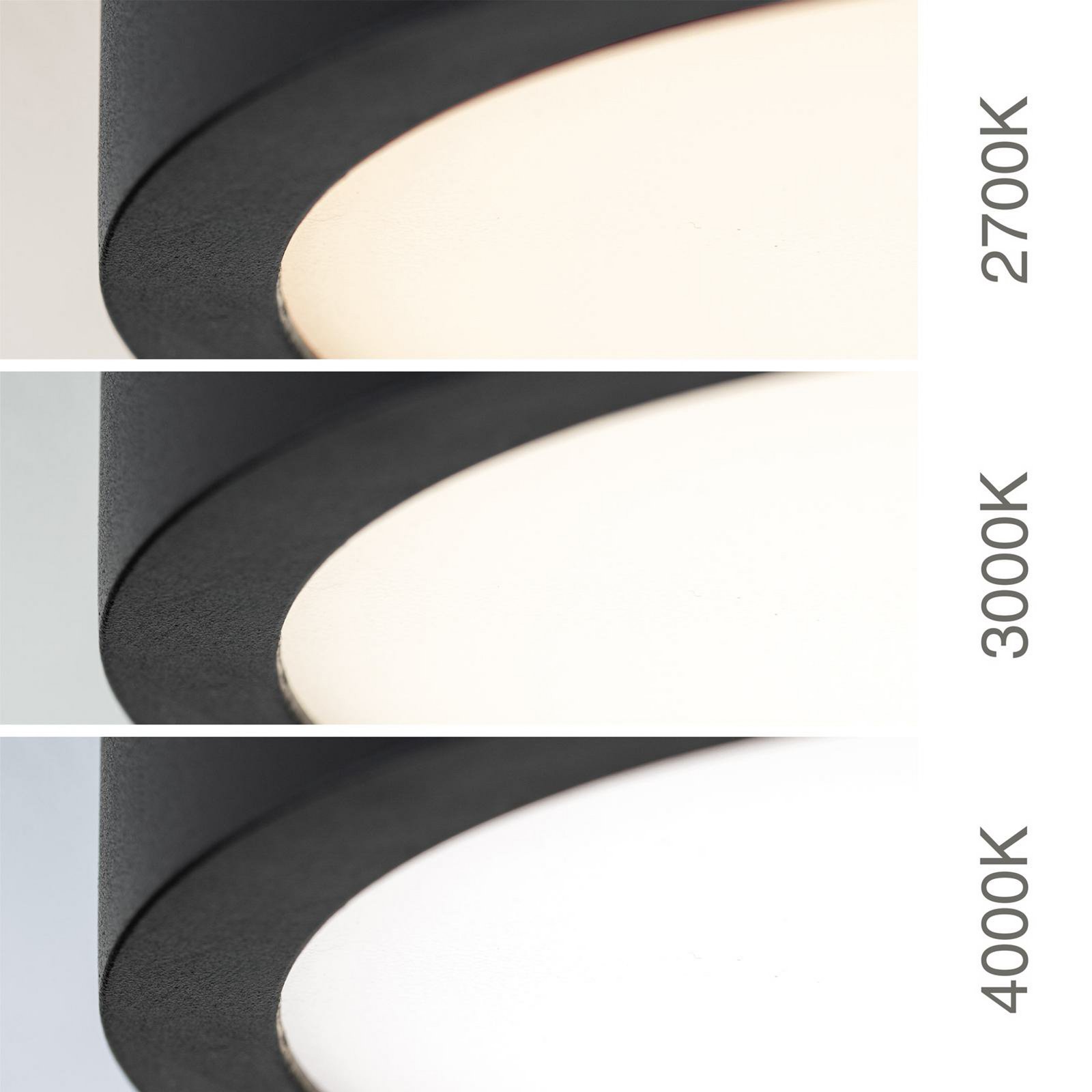 LED ceiling lamp Disc, black Ø 14 cm, CCT metal/plastic LED ceiling lamp Disc, black Ø 14 cm, CCT metal/plastic