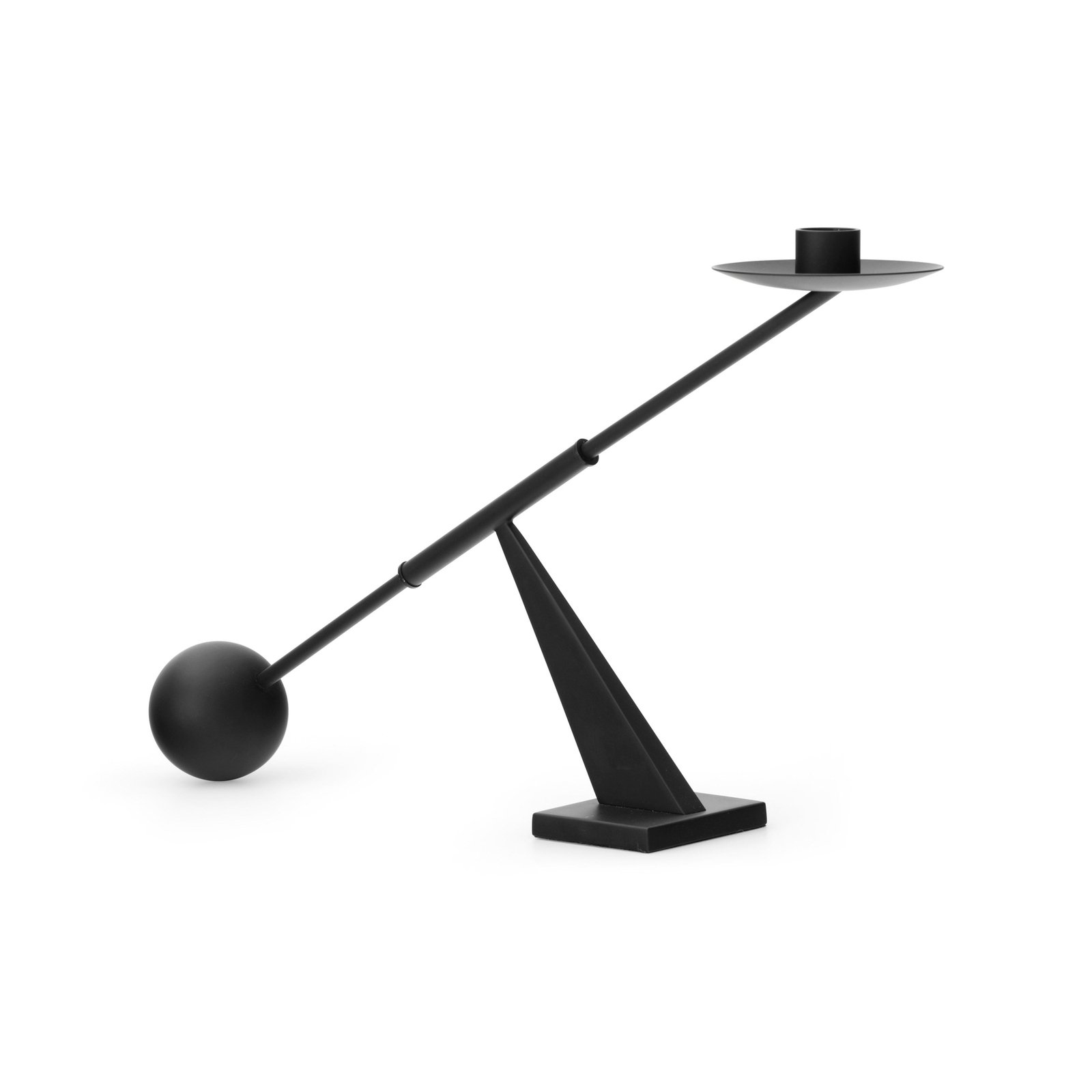 Audo candelabro Interconnect, negro, altura 25,5 cm