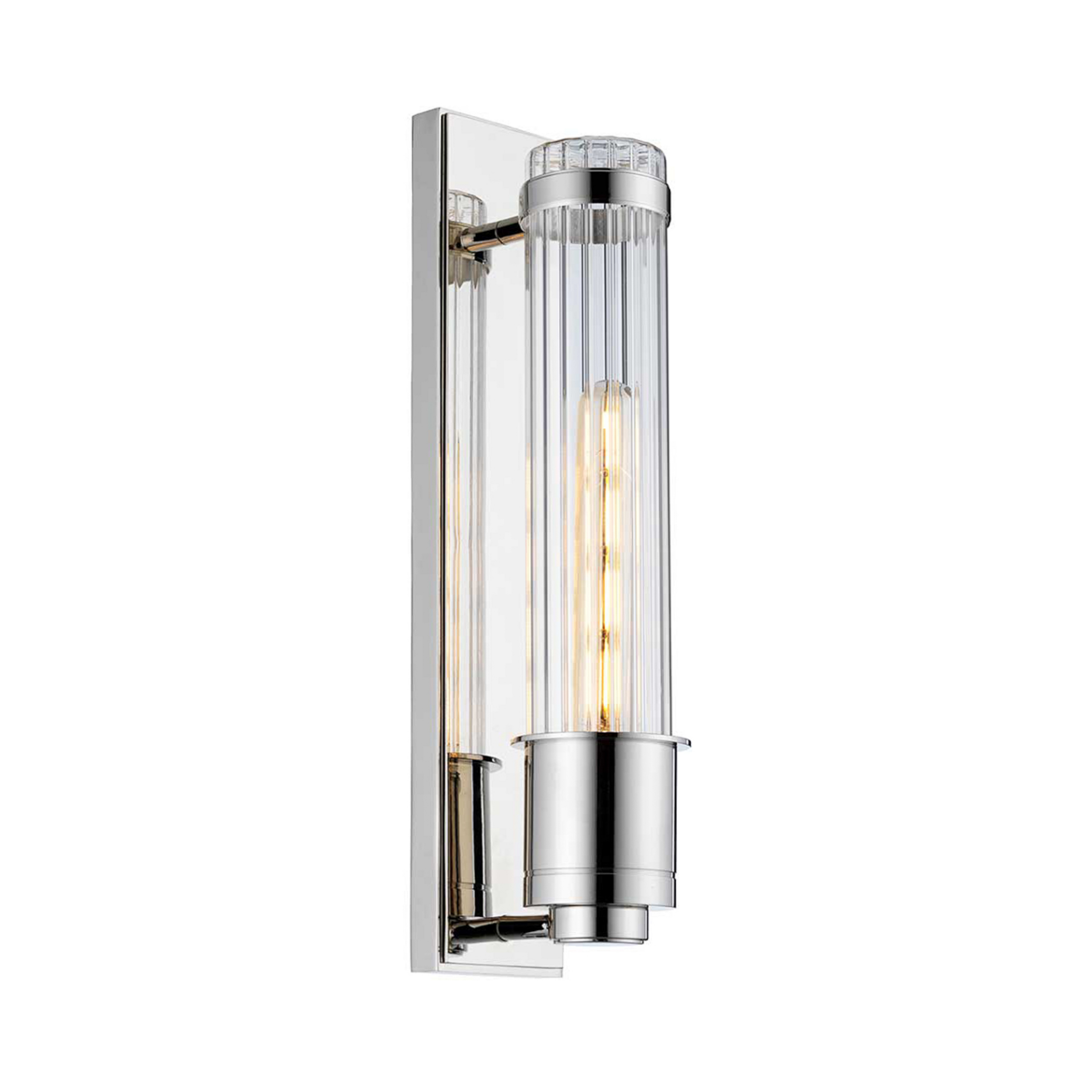 Bad-Wandleuchte Wellington1, chrom, 1-flammig, Höhe 40 cm