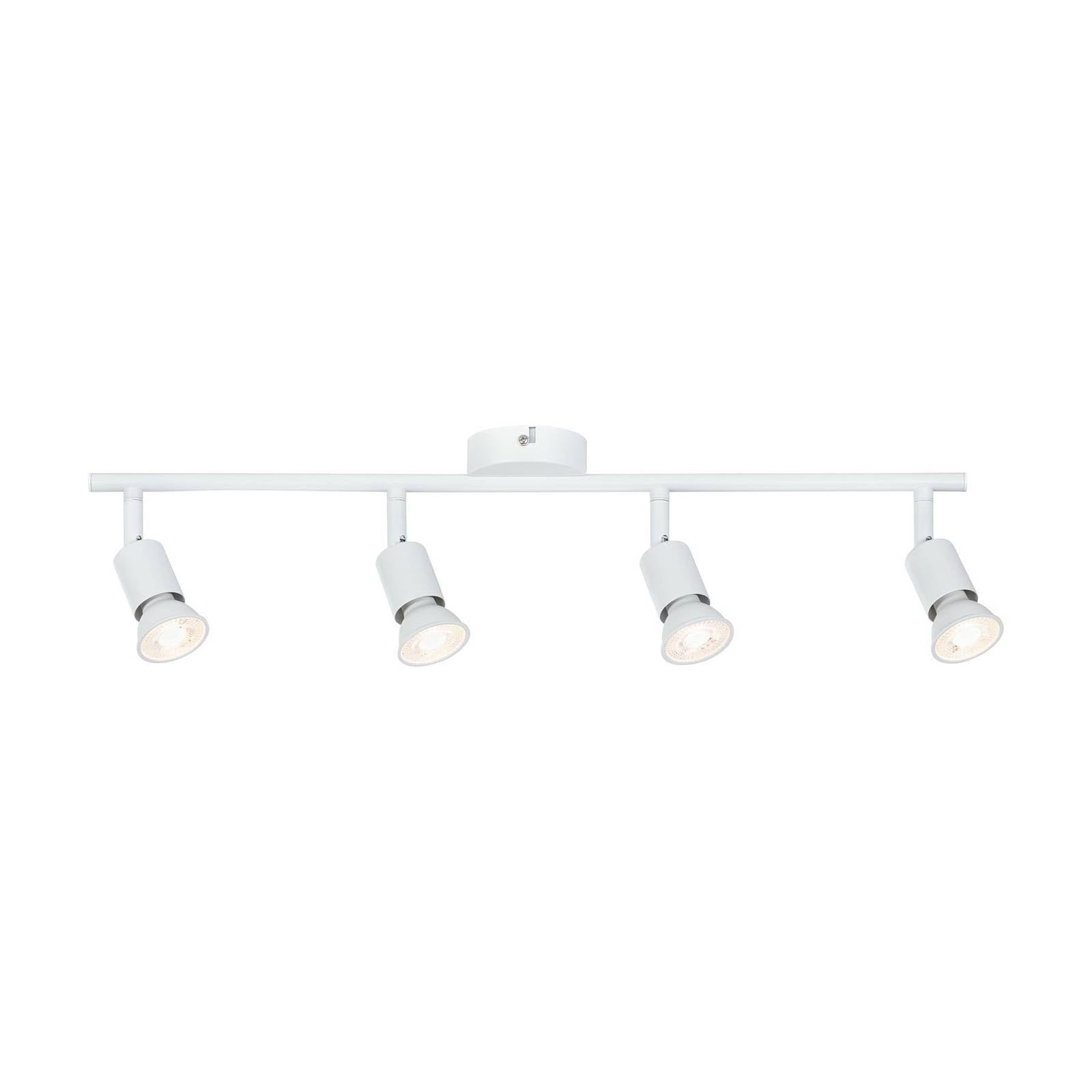 Paulmann Carolina downlight, white, four-bulb, for Living / Dining Room, metal, GU10, 10 W, L: 58.4 cm, W: 8 cm, H: 12.4 cm