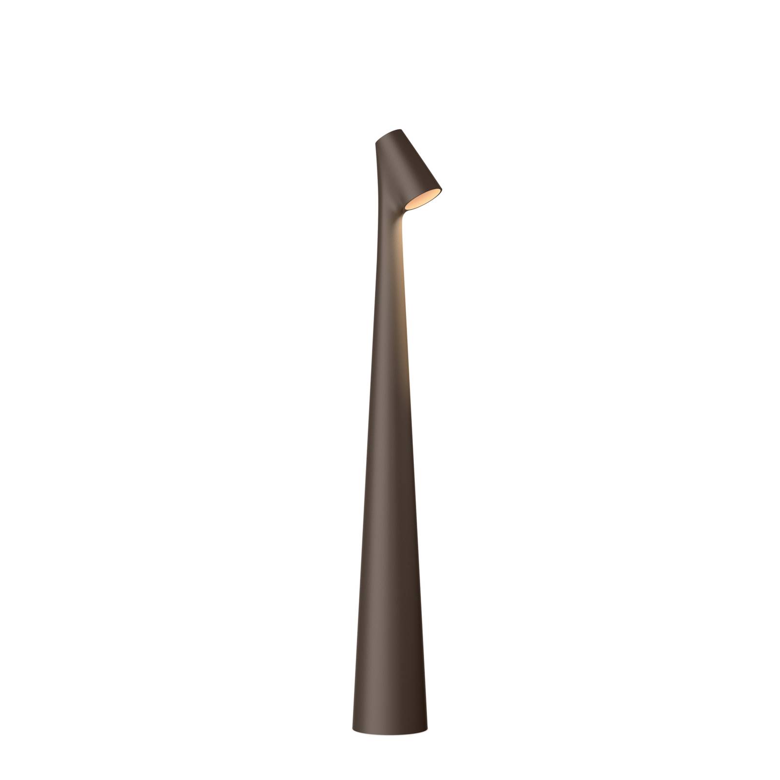 Vibia Africa lampe de table LED hauteur 40cm brun foncé