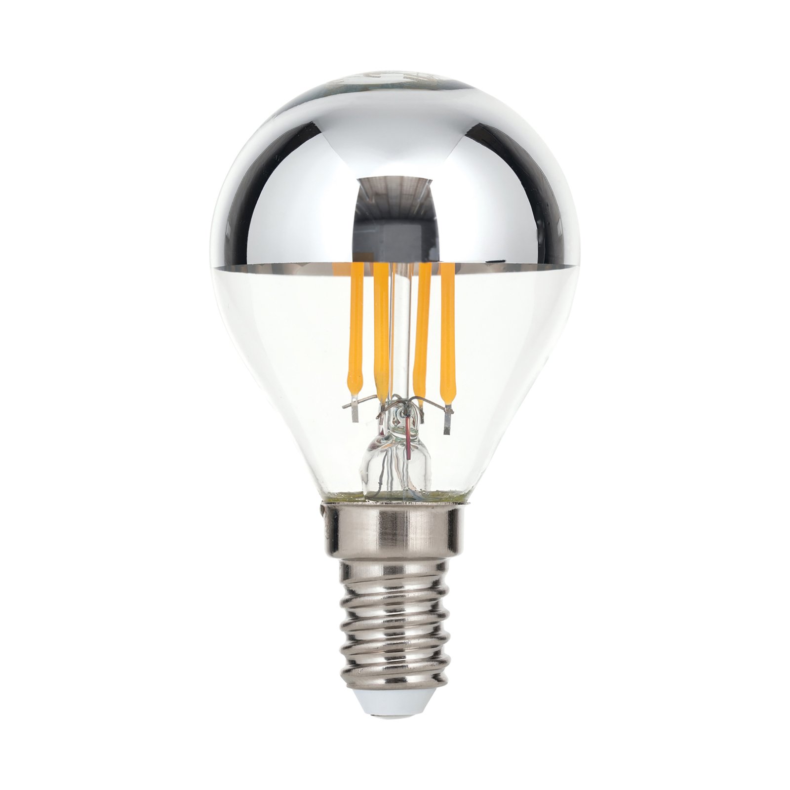 LED half mirror bulb E14 4 W warm white, dimmable