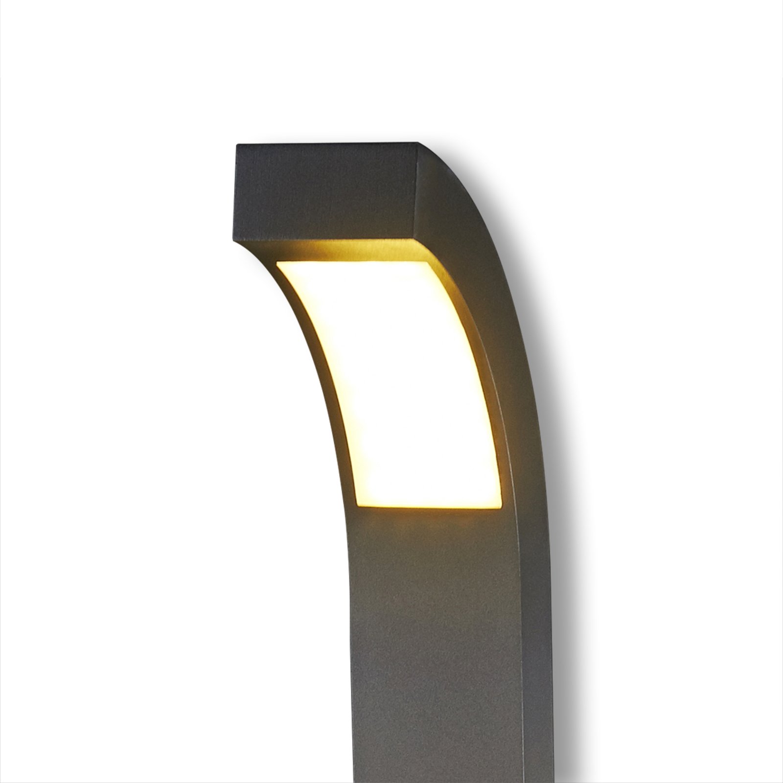 Lampioncino Lennik, a LED, grigio grafite