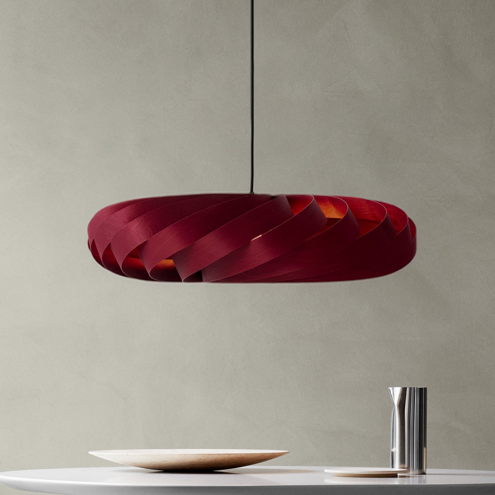 TR5 Pendelleuchte Ø80 Birch Red Tom Rossau - Wohnzimmer - Holz