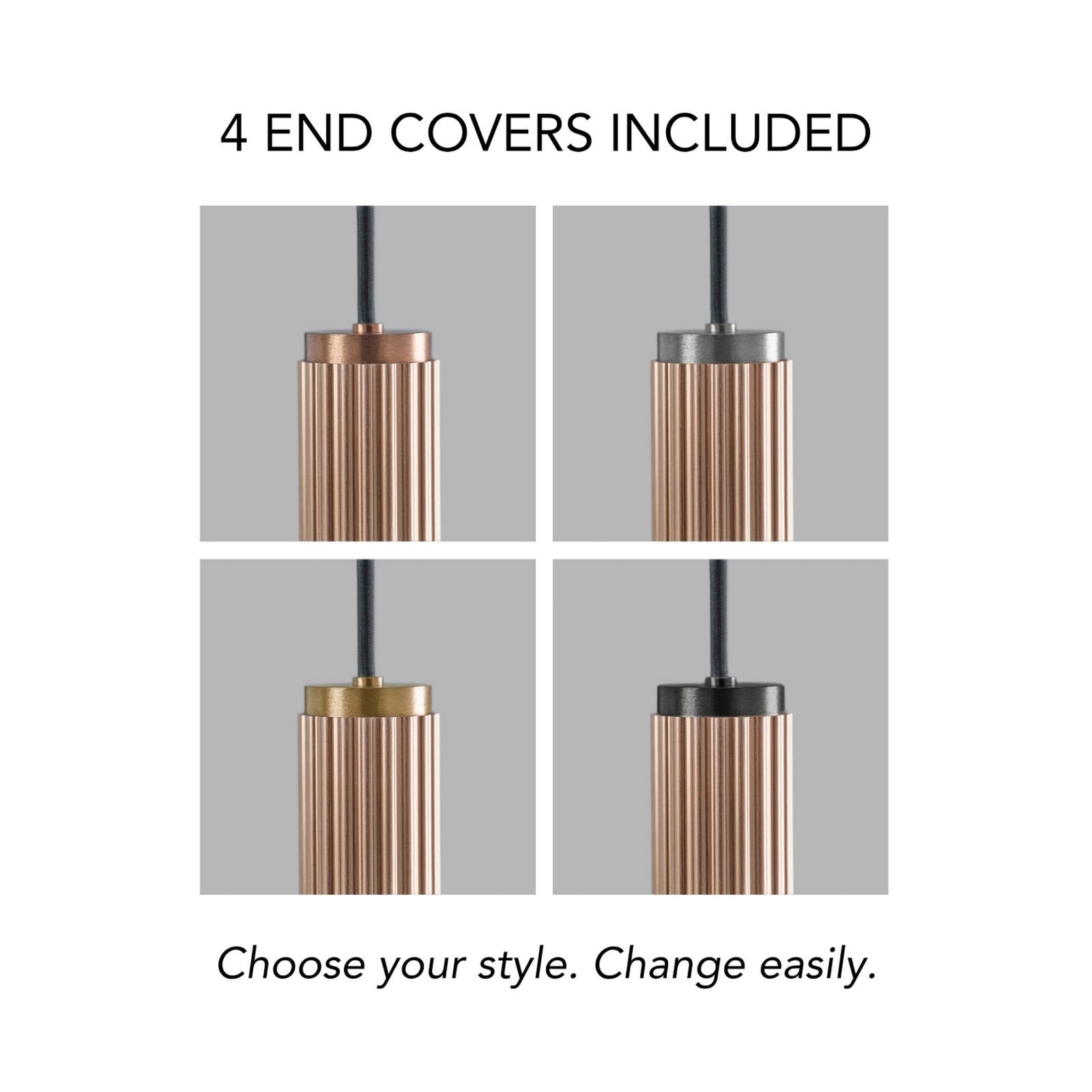 Velvet S1 Switch LED pendant light, rose gold - LIGHT-POINT
